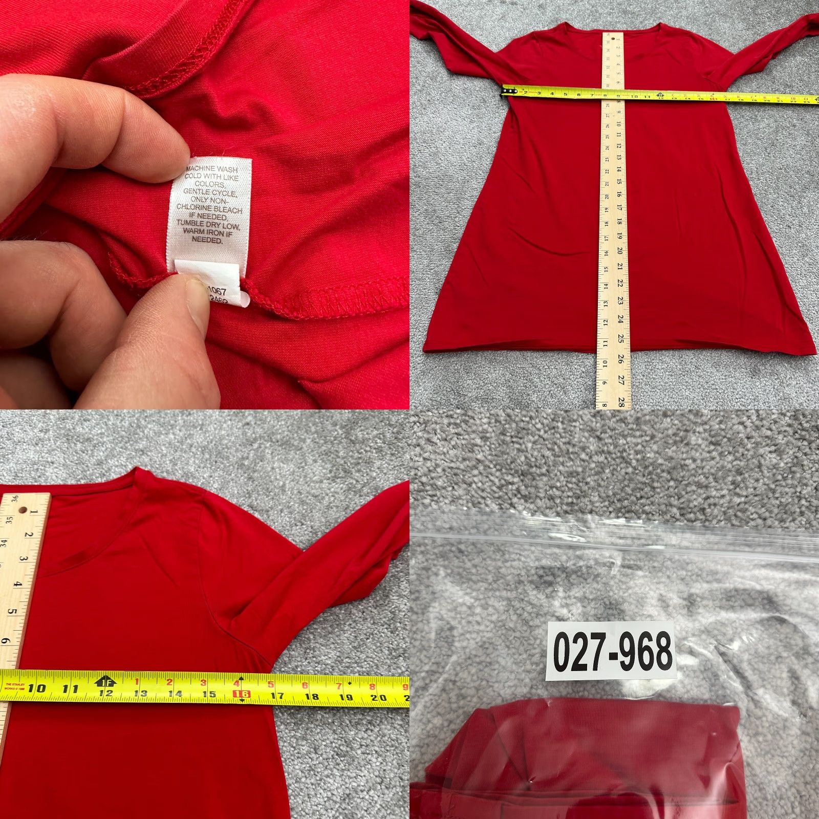 Vintage Pure Jill Cotton Stretch Long Sleeve T-Shirt Womens Small Red Crew Neck Casual Outdoor Size S / US 4 / IT 40 - 8 Thumbnail