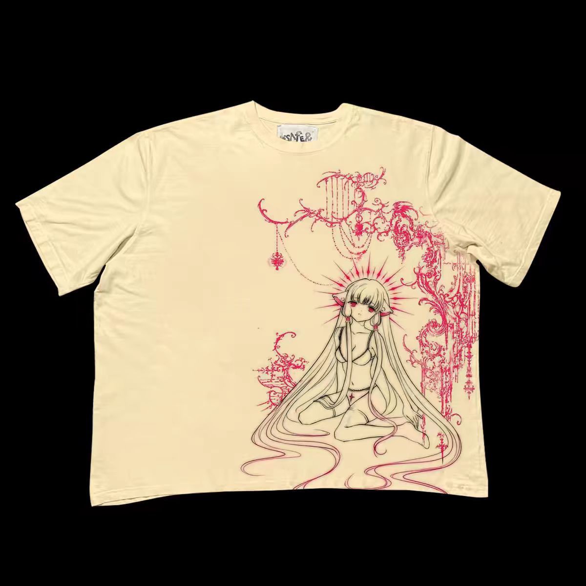 Vintage White Loose Hand Painted y2k Short Sleeve T-Shirt Size US XL / EU 56 / 4 - 2 Thumbnail