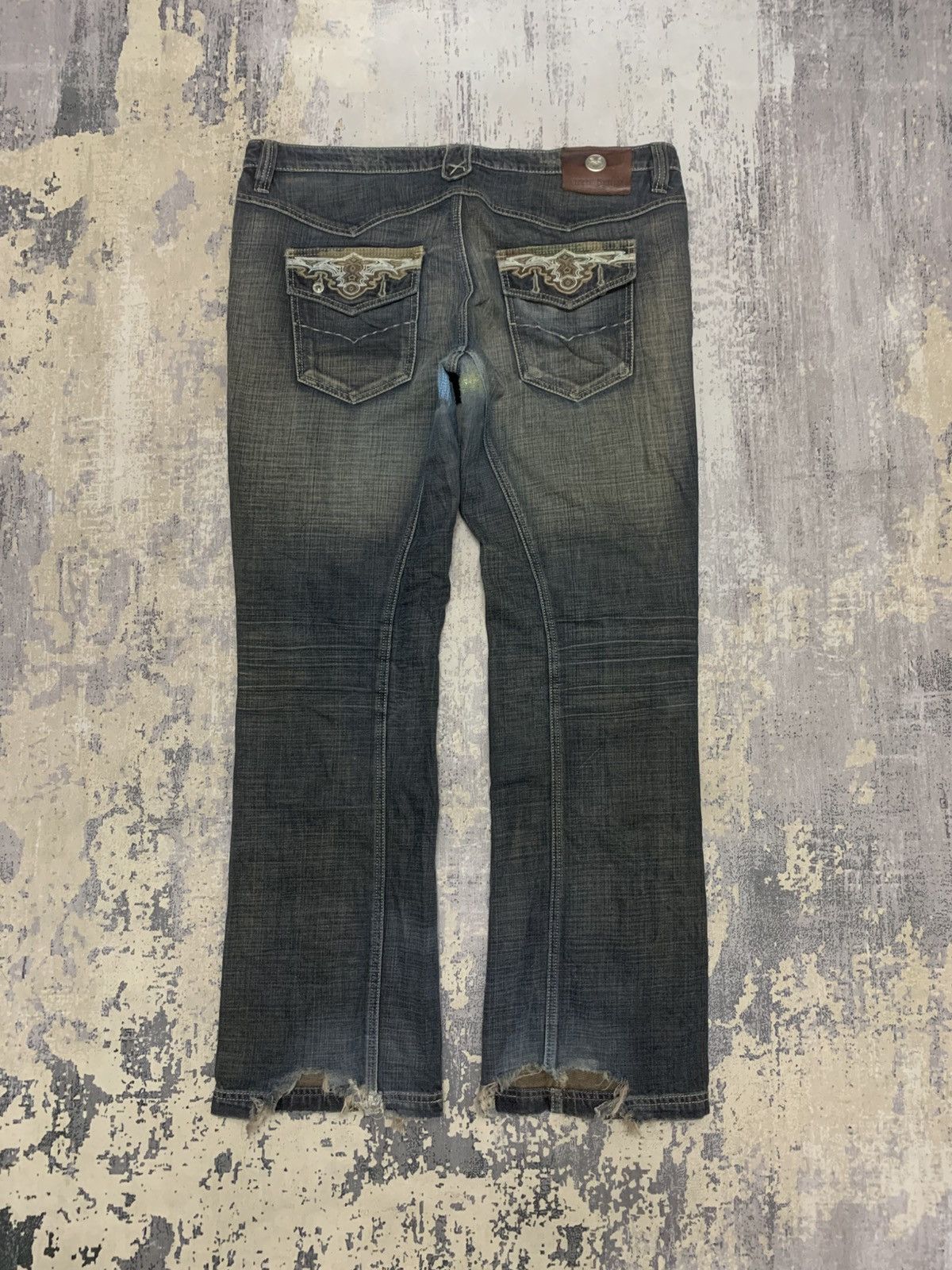 If Six Was Nine Vintage Antik Denim Ripped Mudwash Oversize Distress Denim Size US 41 - 8 Thumbnail
