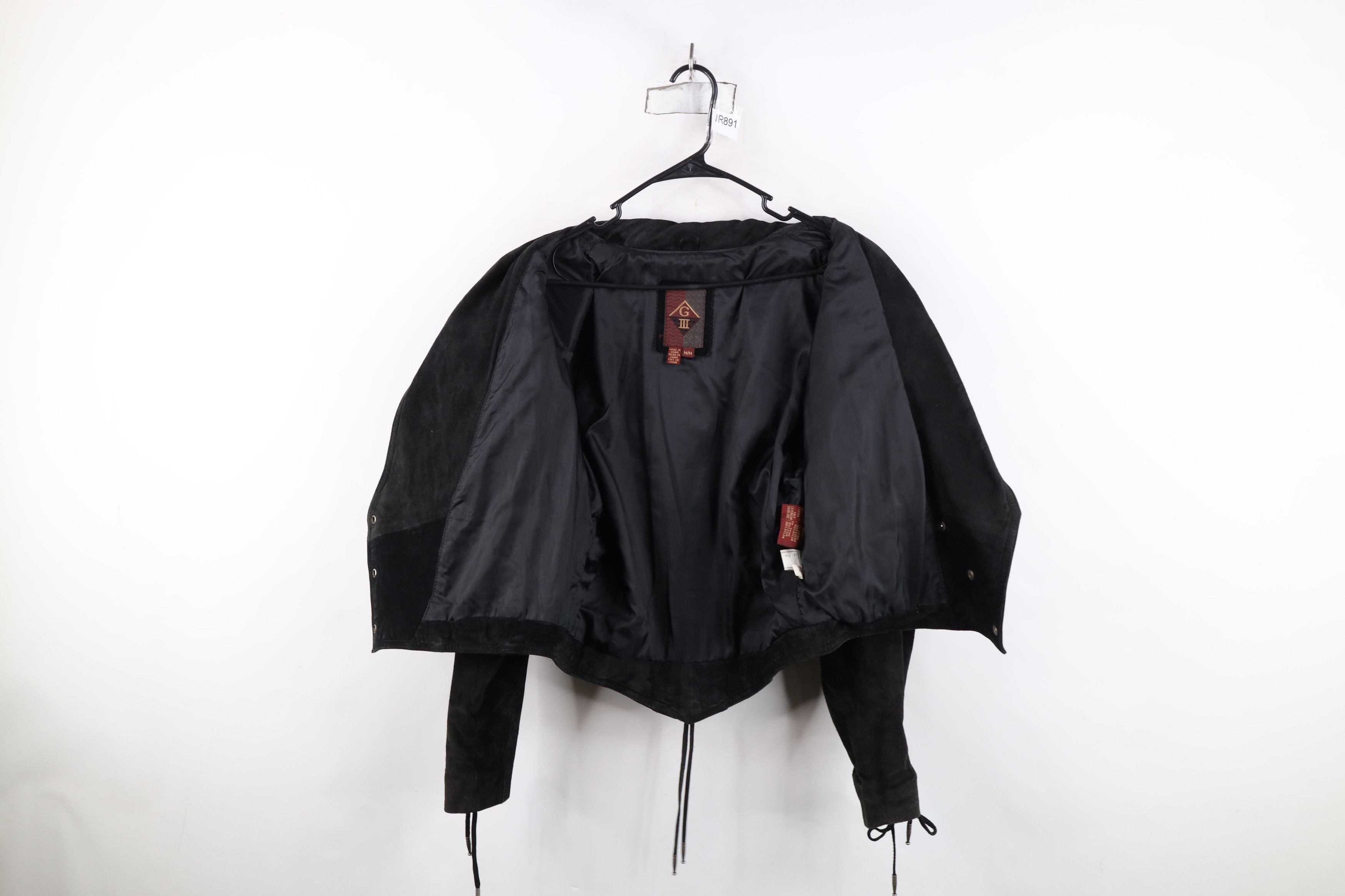 Vintage Vintage 90s Streetwear Western Suede Leather Jacket Black Size M / US 6-8 / IT 42-44 - 9 Thumbnail