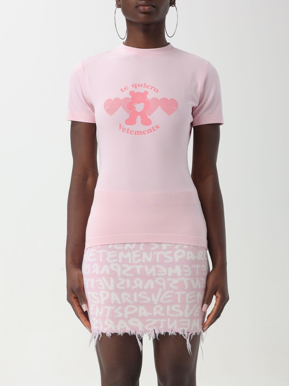 image of Vetements T-Shirt Woman Pink, Women's (Size Small)