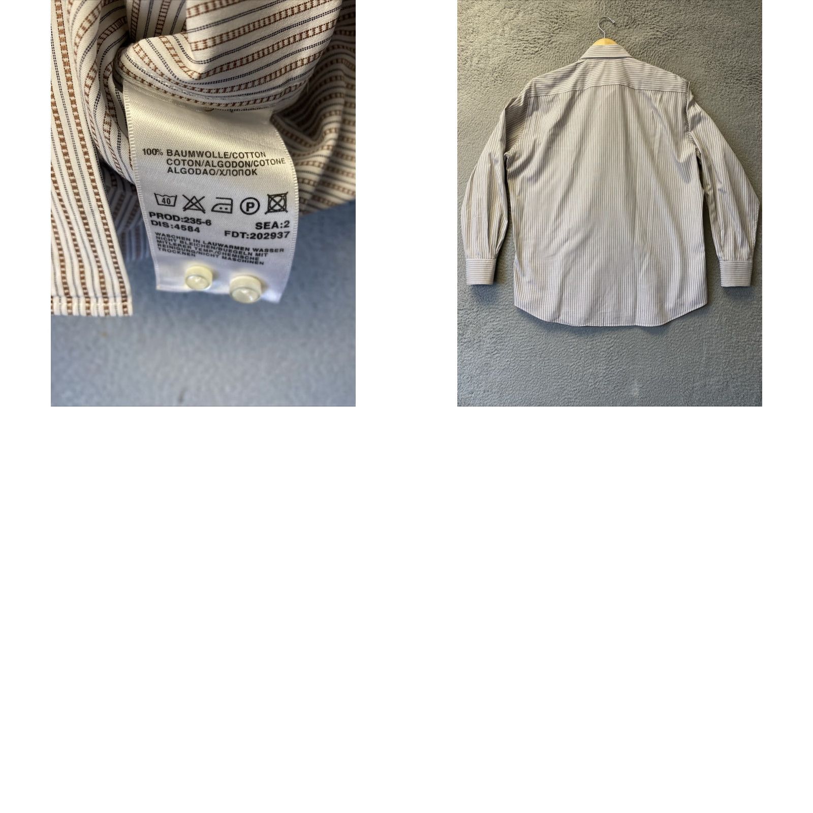 Hugo Boss VINTAGE Hugo Boss Dress Shirt Brown Striped Button Long Sleeve 16 34/35 Mens Regular Regular 16 Crimson? Size US L / EU 52-54 / 3 - 8 Thumbnail