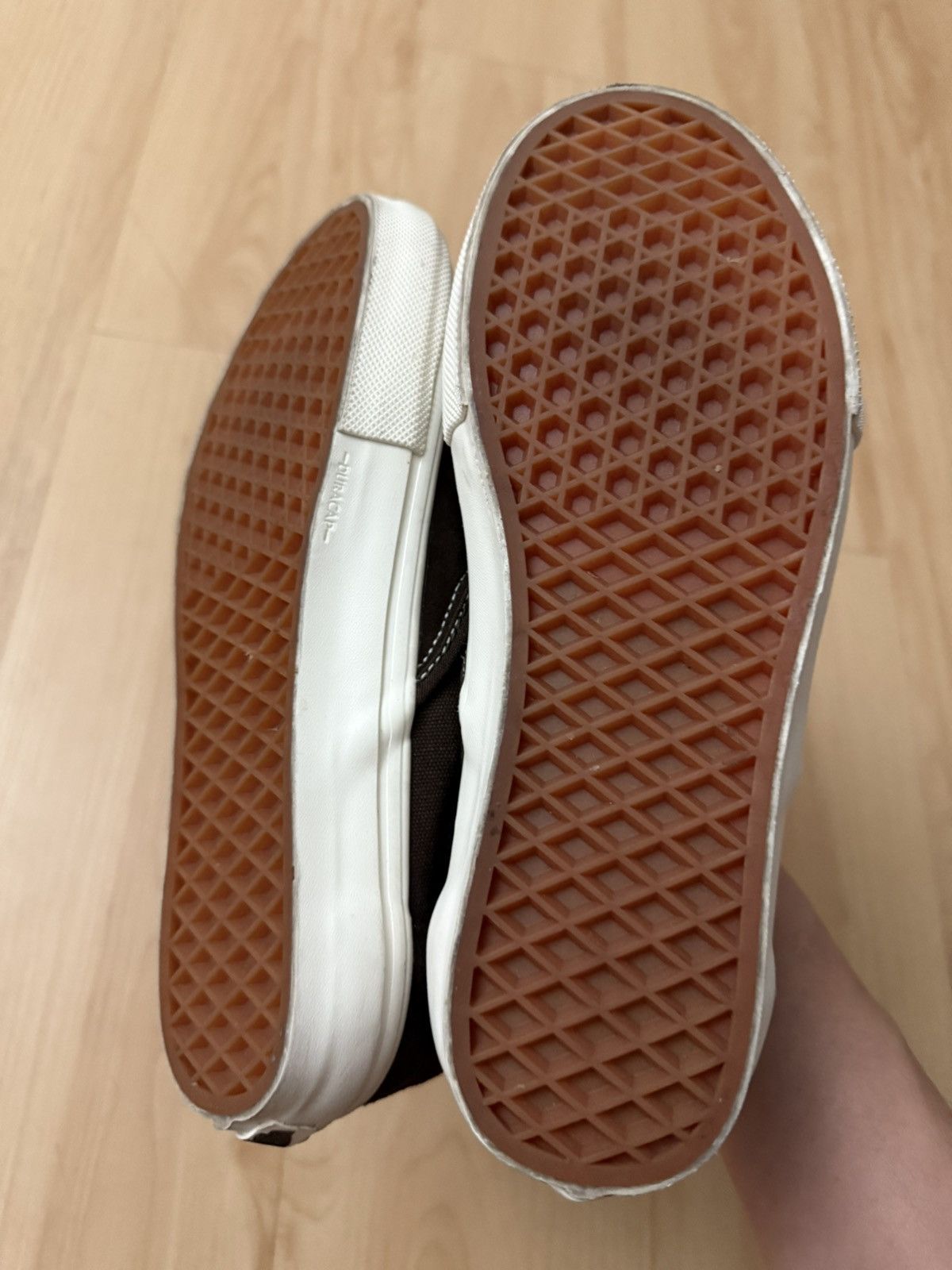 Vans Skate Slip On Brown Pop Cush Skate Shoes Suede Mens 8.5 Size US 8.5 / EU 41-42 - 3 Thumbnail