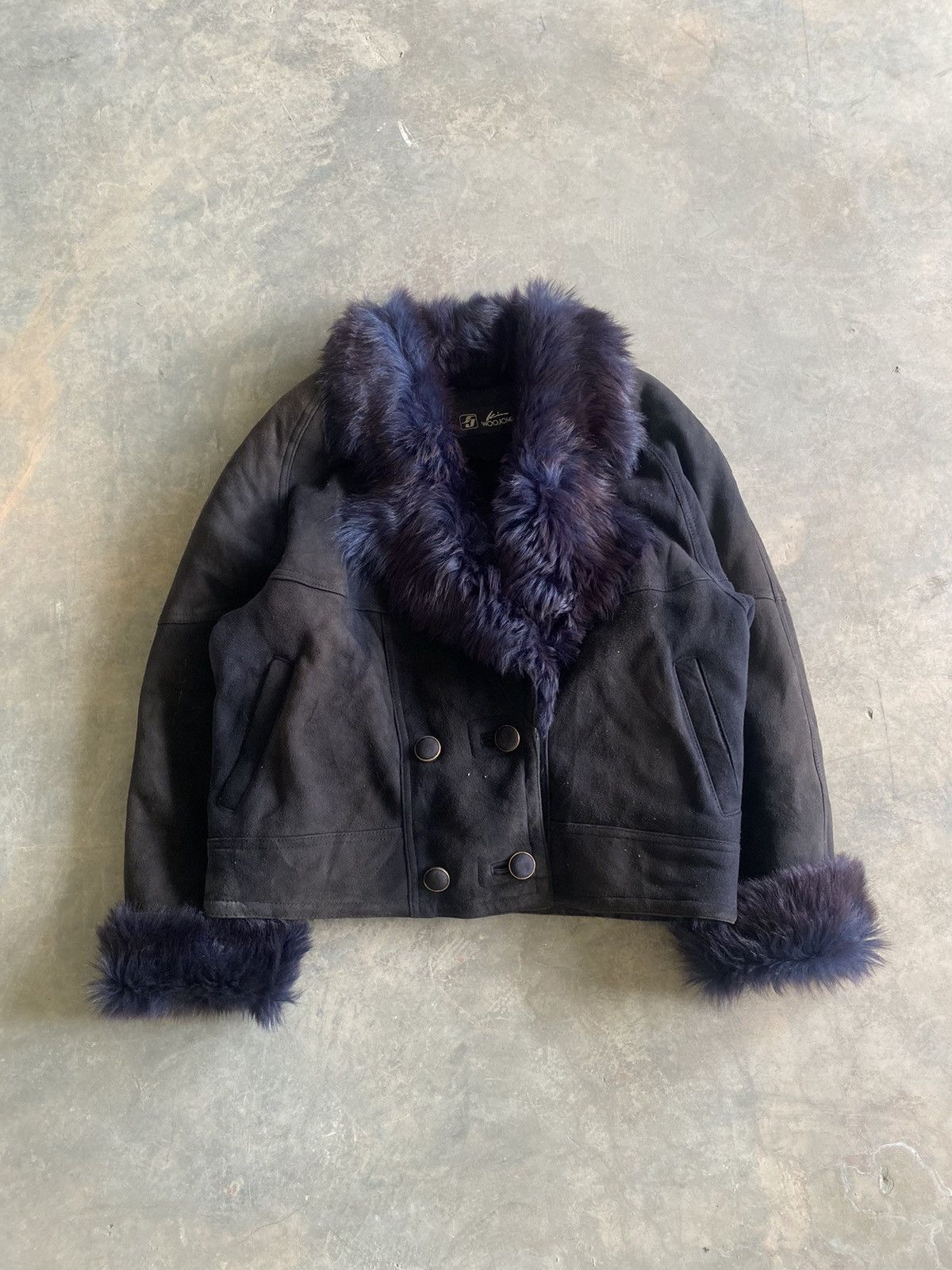Vintage 1994 KIM WOOJONG B-3 STYLE LEATHER FUR JACKET SHEEPSKIN LGB Size US M / EU 48-50 / 2 - 1 Thumbnail