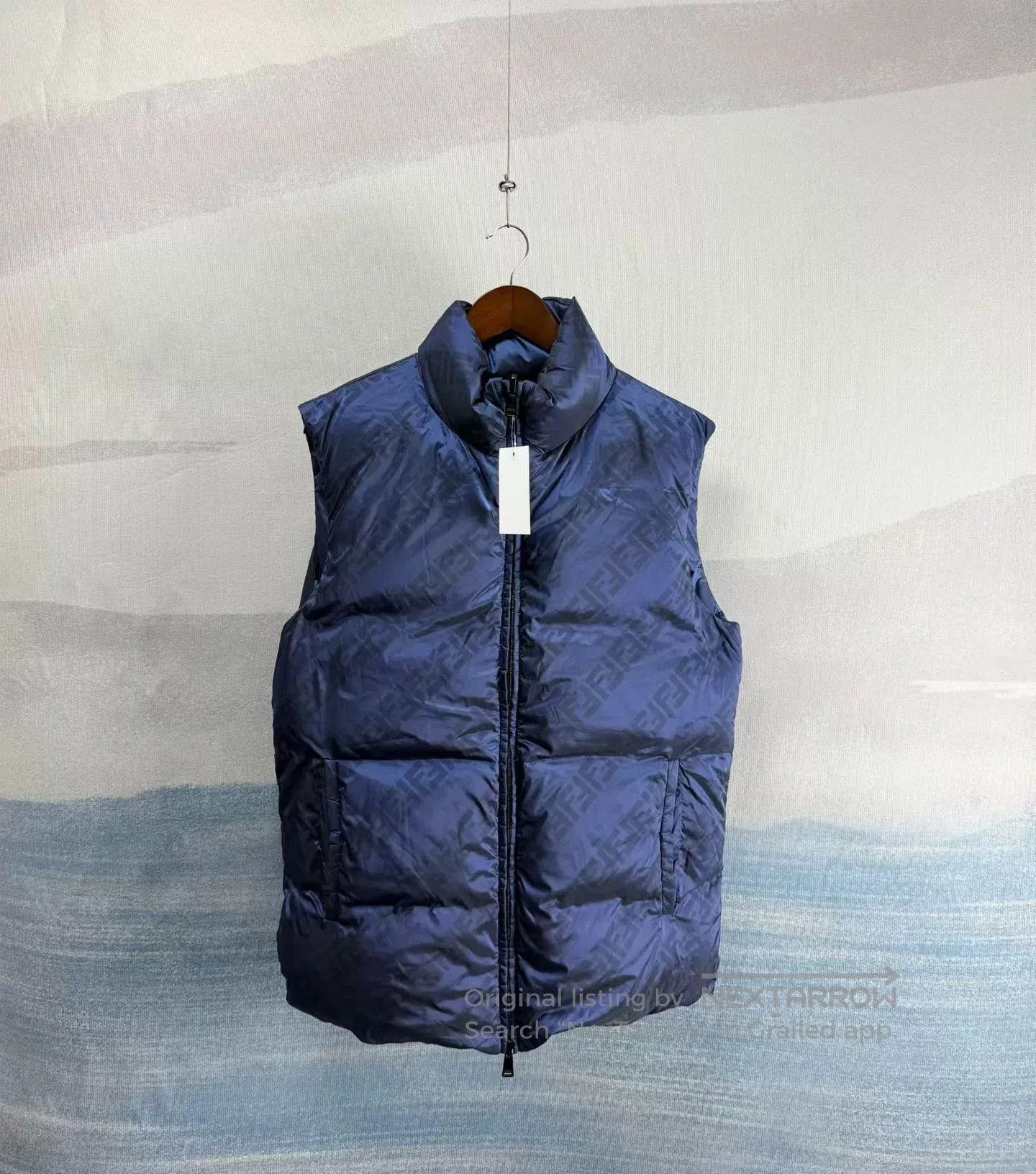 Fendi reversible blue down vest by Fendi. Size US L / EU 52-54 / 3 - 3 Thumbnail