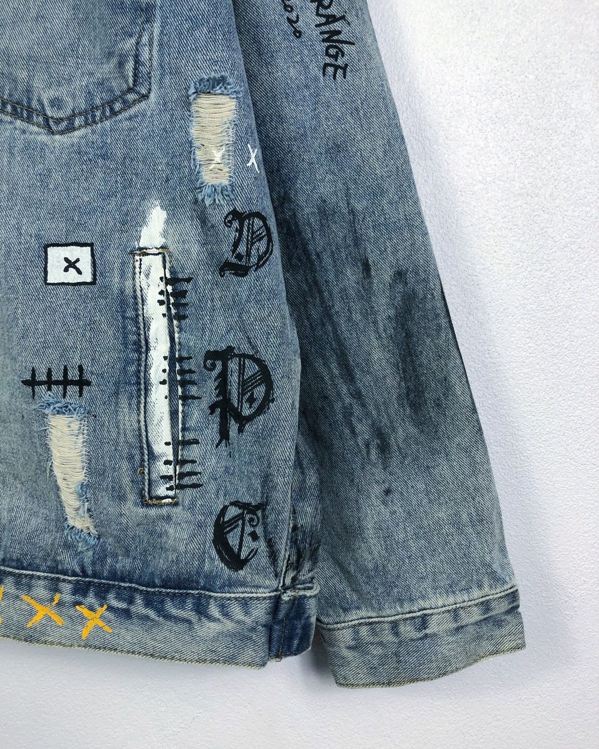 Seditionaries Rare Kirin Strange Handpainted Denim Button Jacket Size US L / EU 52-54 / 3 - 7 Thumbnail