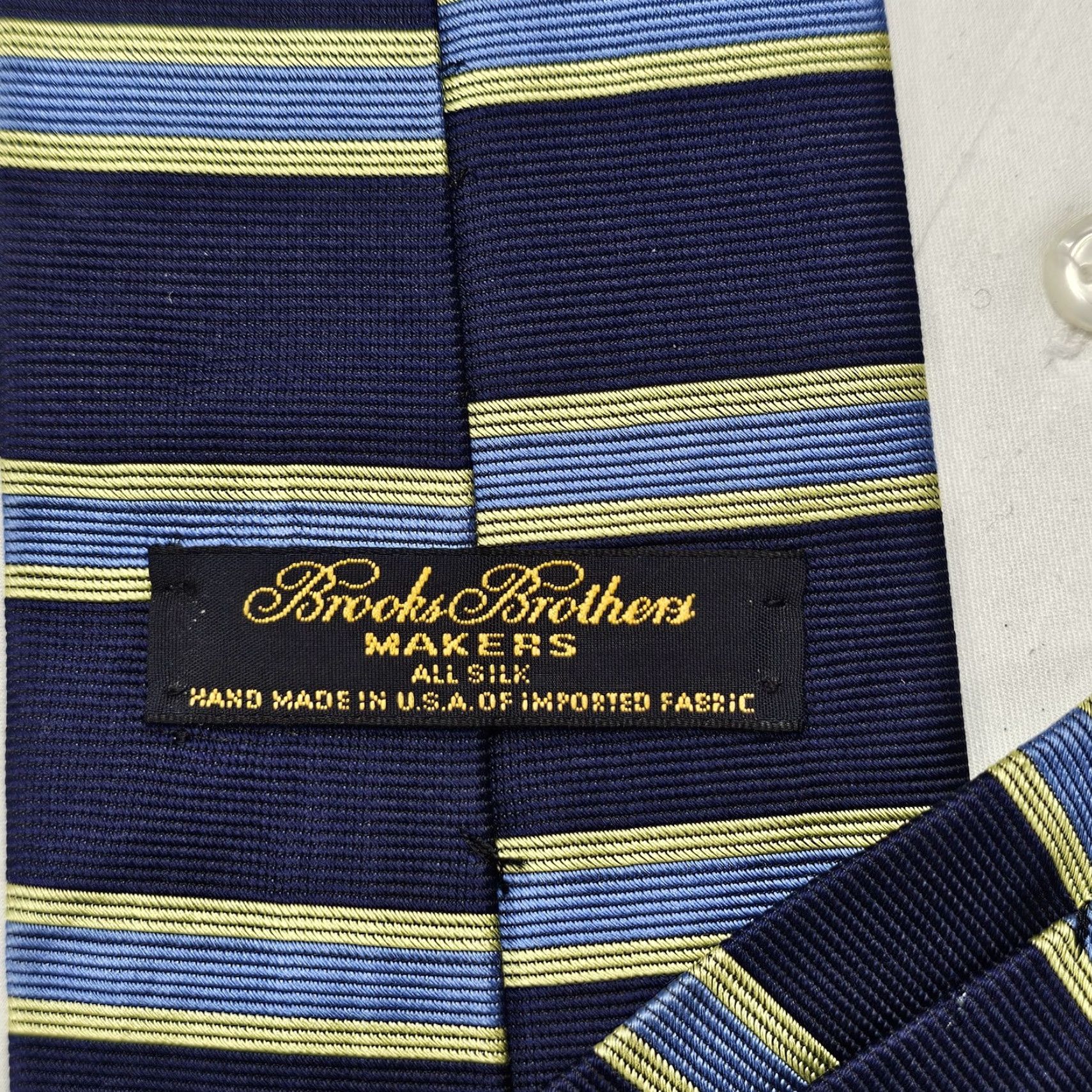 Brooks Brothers Brooks Brothers Makers Silk Men's Necktie Tie Striped Ribbed Horizontal Preppy Size ONE SIZE - 5 Thumbnail