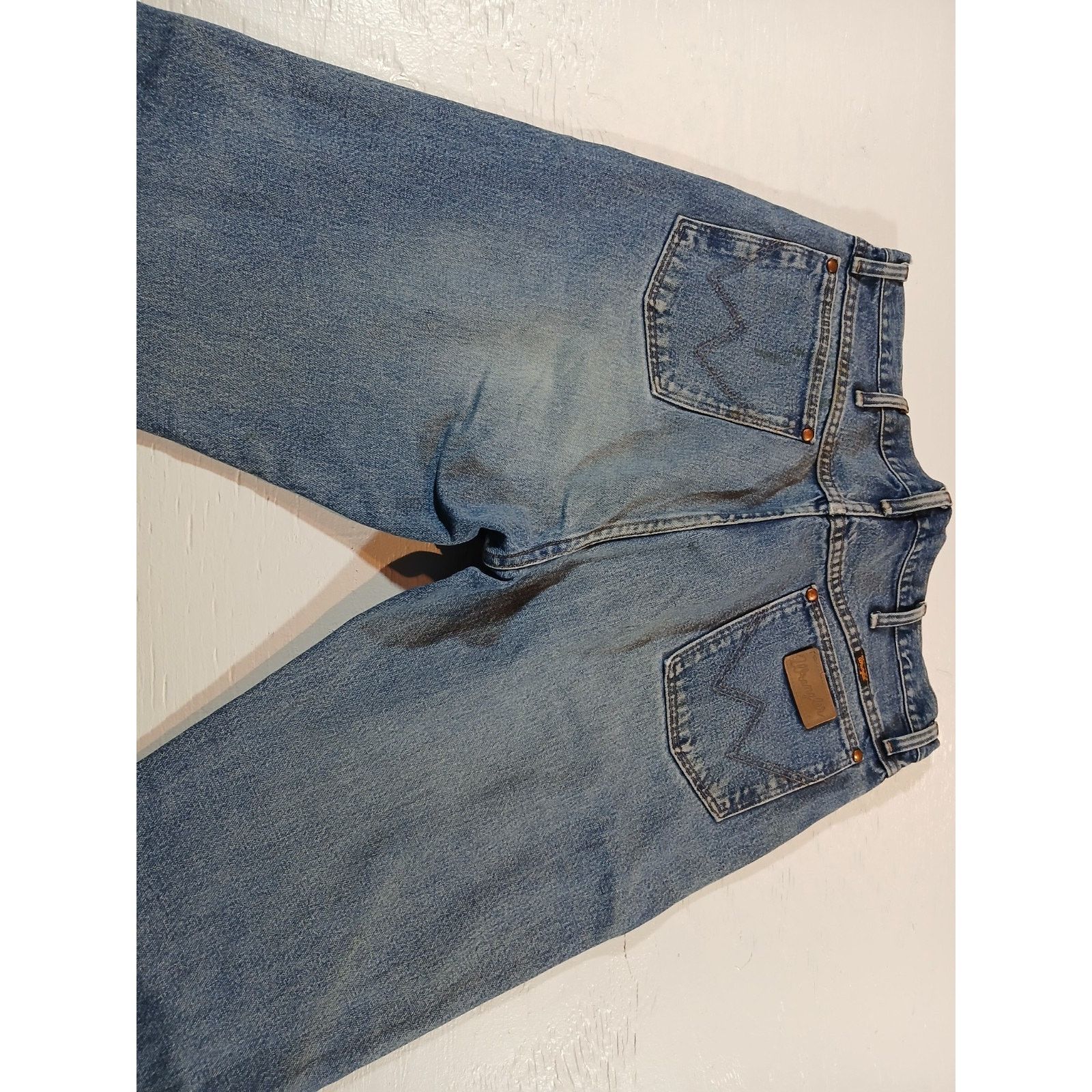 Wrangler Wrangler (38 X 34) Men's Blue Denim Jeans Size US 38 / EU 54 - 3 Thumbnail