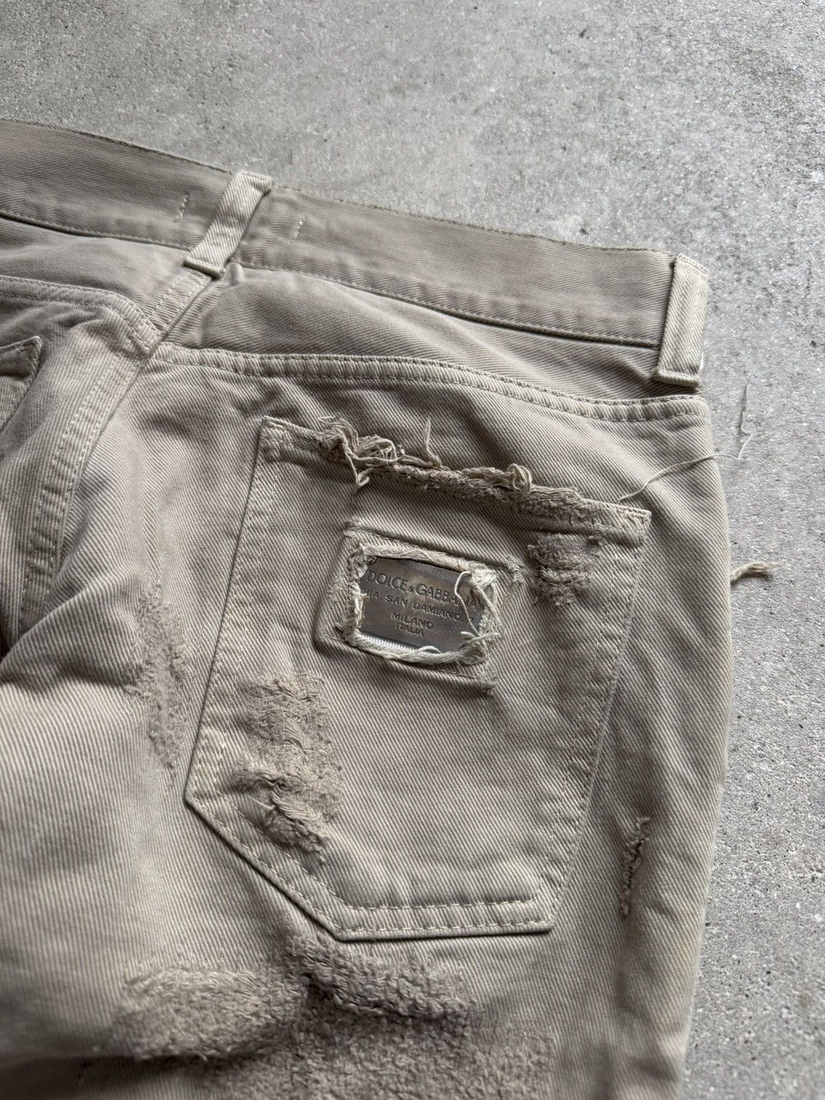 Dolce & Gabbana 2004 Dolce&Gabbana Distressed Ripped Jeans Size US 29 - 15 Thumbnail