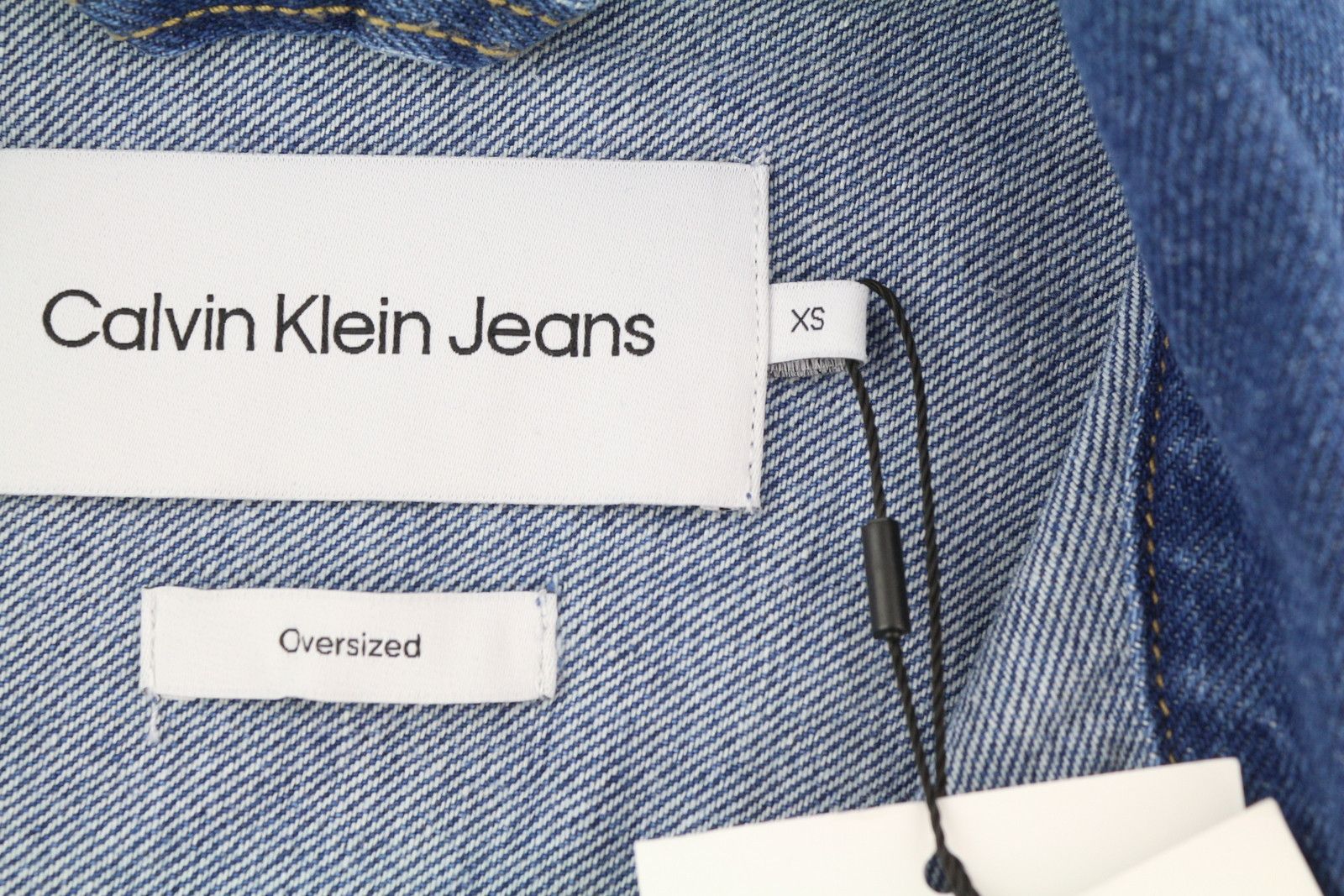 Calvin Klein XS Denim Blue Trucker Snap Oversized Jacket 85024 Size US XS / EU 42 / 0 - 9 Thumbnail