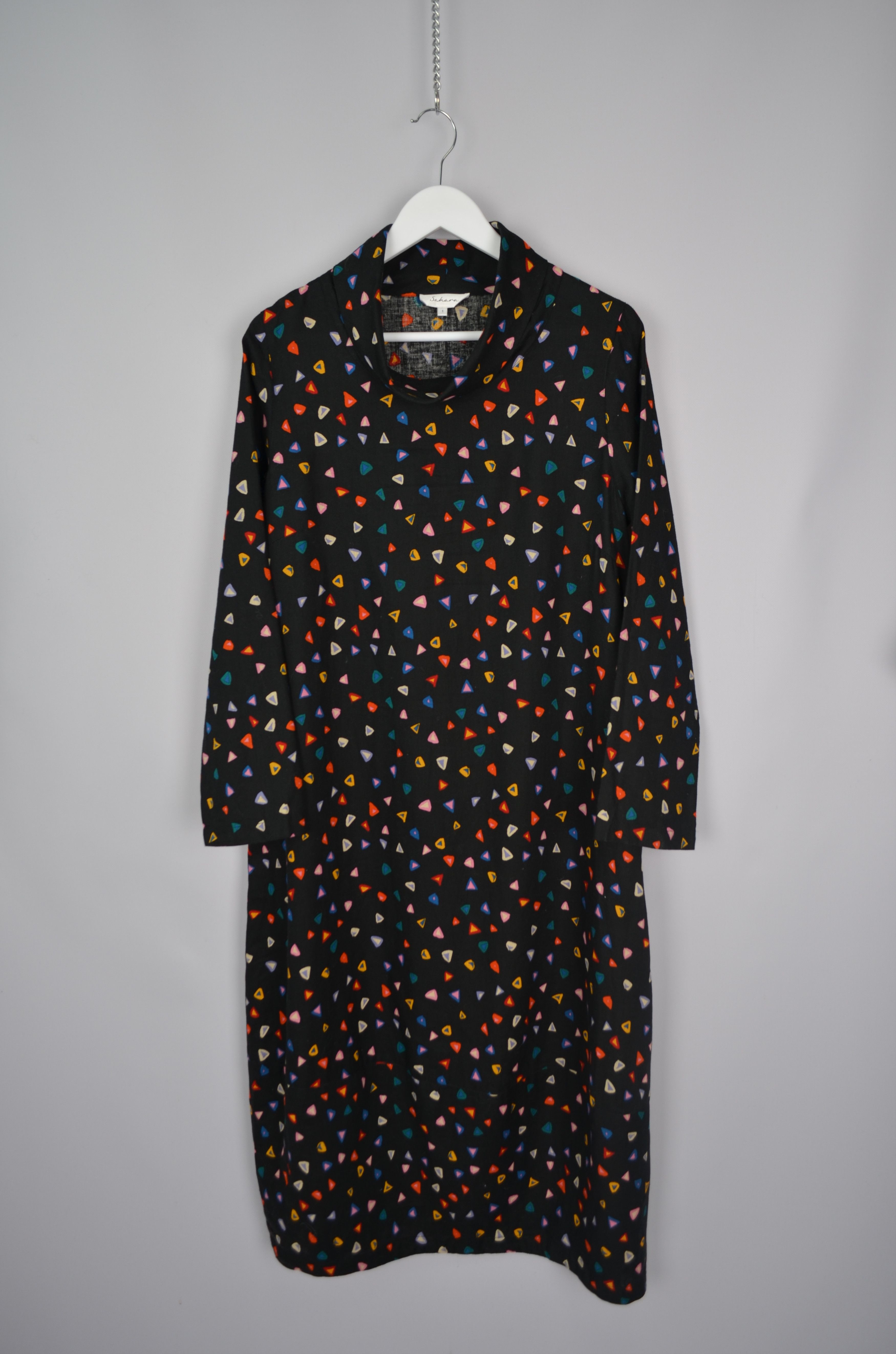 Designer × Sahara Club Beautiful Sahara Abstract Print Long Dress Mock Neck Sz 1/XS Size XS / US 0-2 / IT 36-38 - 11 Thumbnail