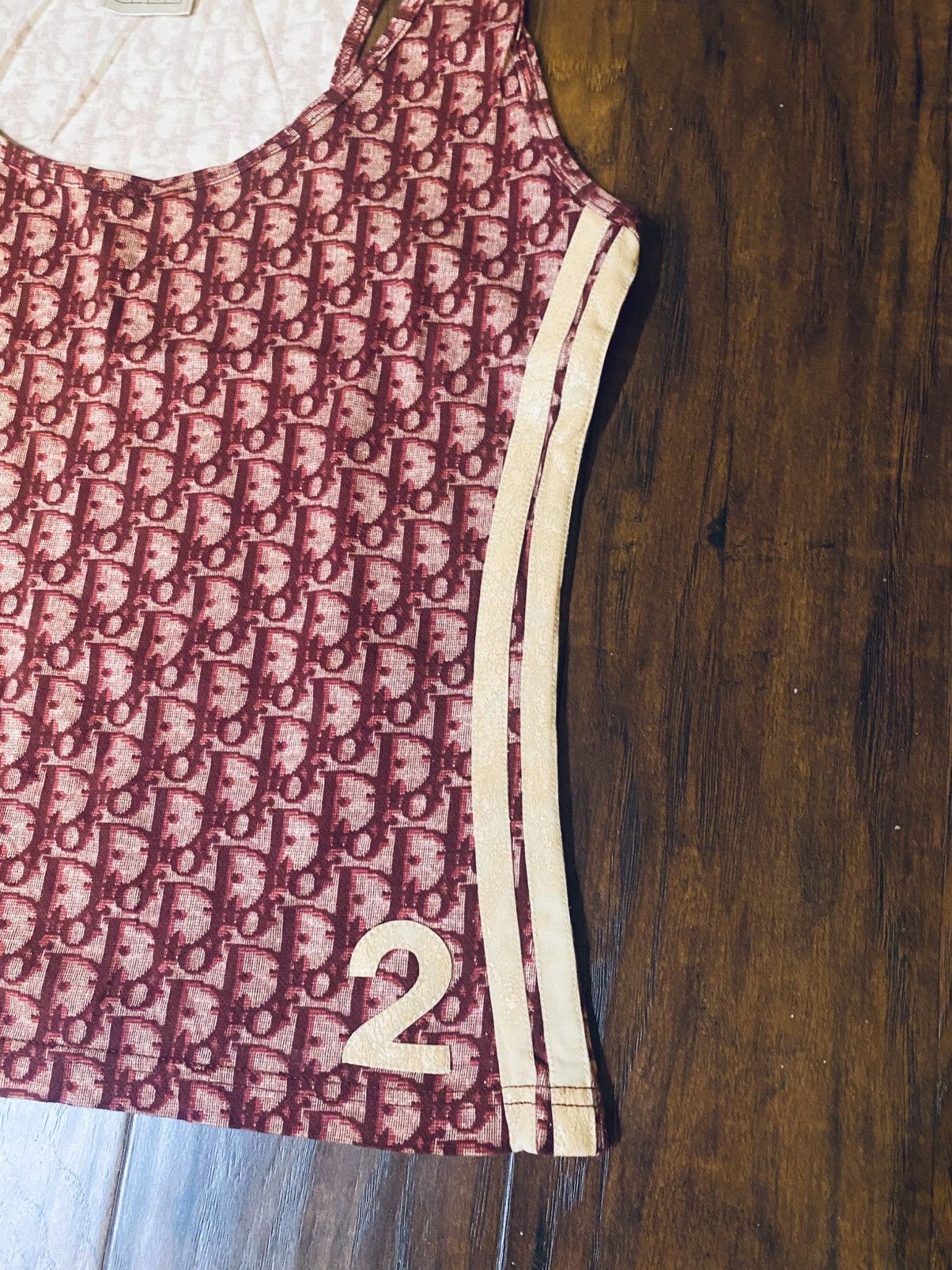 Dior × Vintage Christian Dior RED Oblique monogram Tank top Size L / US 10 / IT 46 - 8 Thumbnail