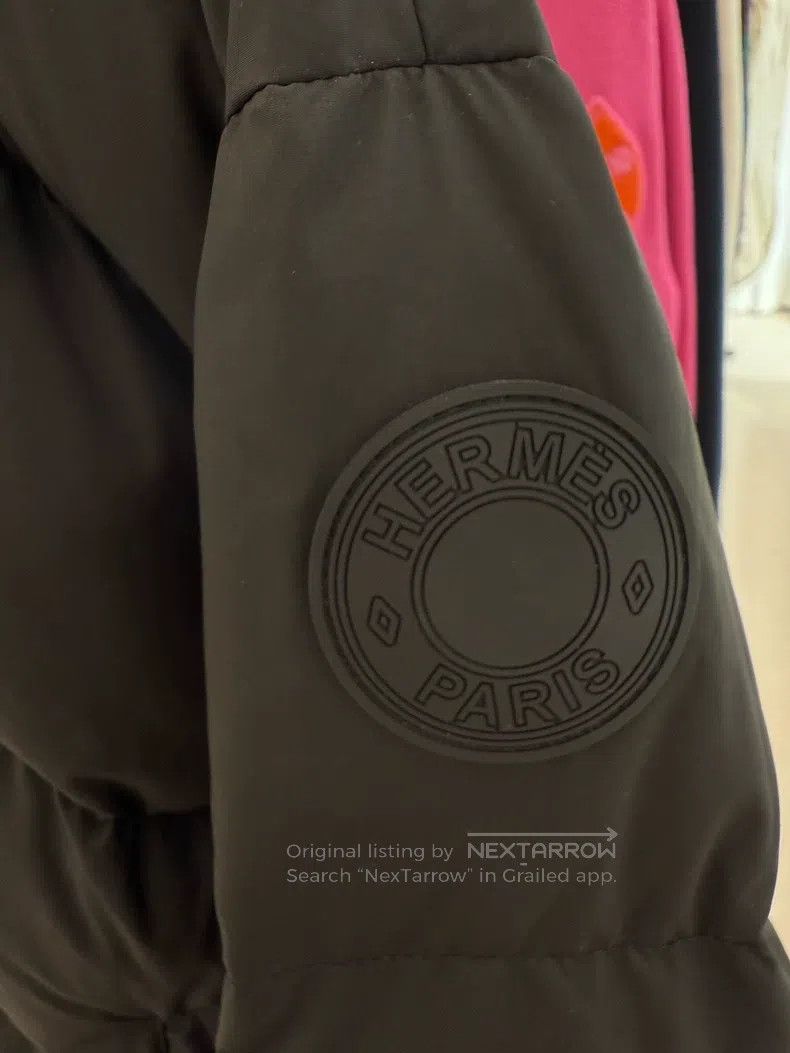 Hermes Hermes Winter black mid-length down jacket Size S / US 4 / IT 40 - 2 Thumbnail