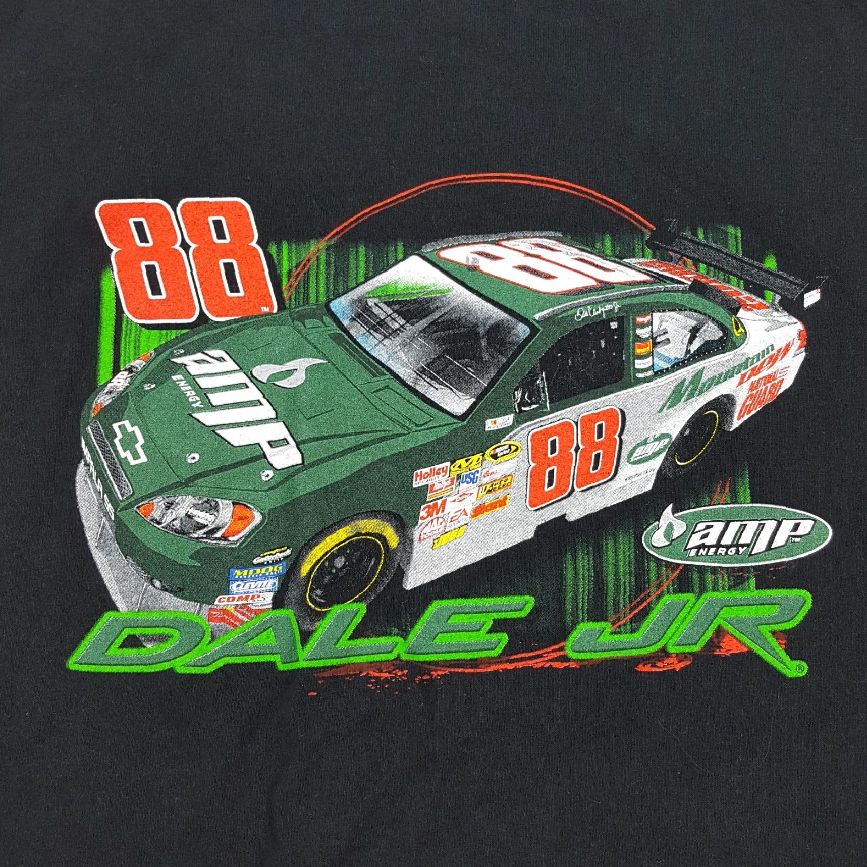 Chase Authentics VINTAGE Dale Earnhardt Jr Amp Racing T-Shirt NASCAR Black 90s Retro Y2K Small Mens Shirt Size US S / EU 44-46 / 1 - 3 Thumbnail