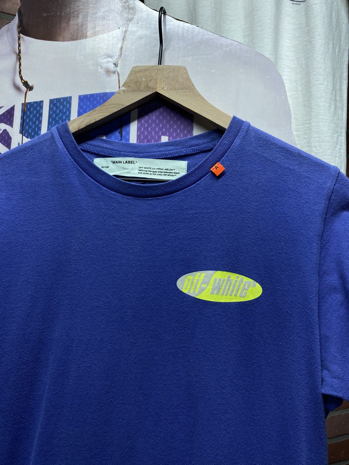Off-White × Virgil Abloh Off-White Virgil Abloh Arrows Blue Tee Shirt Small Size US S / EU 44-46 / 1 - 3 Thumbnail