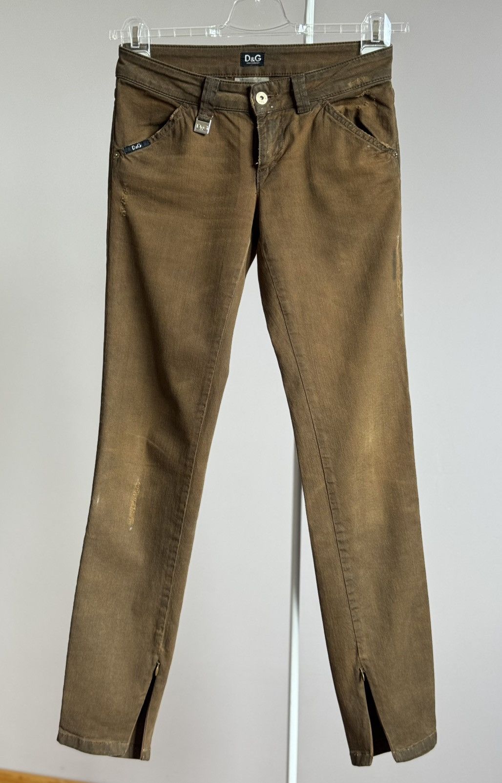 Dolce & Gabbana Dolce Gabbana Jeans 26 Brown Polyester Stretch Pants Vintage Size 26" / US 2 / IT 38 - 11 Thumbnail