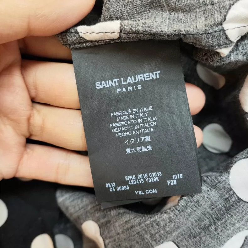 Yves Saint Laurent Saint Laurent Black White Dot Shirt 2502-Nextarrow Size XS / US 0-2 / IT 36-38 - 4 Thumbnail