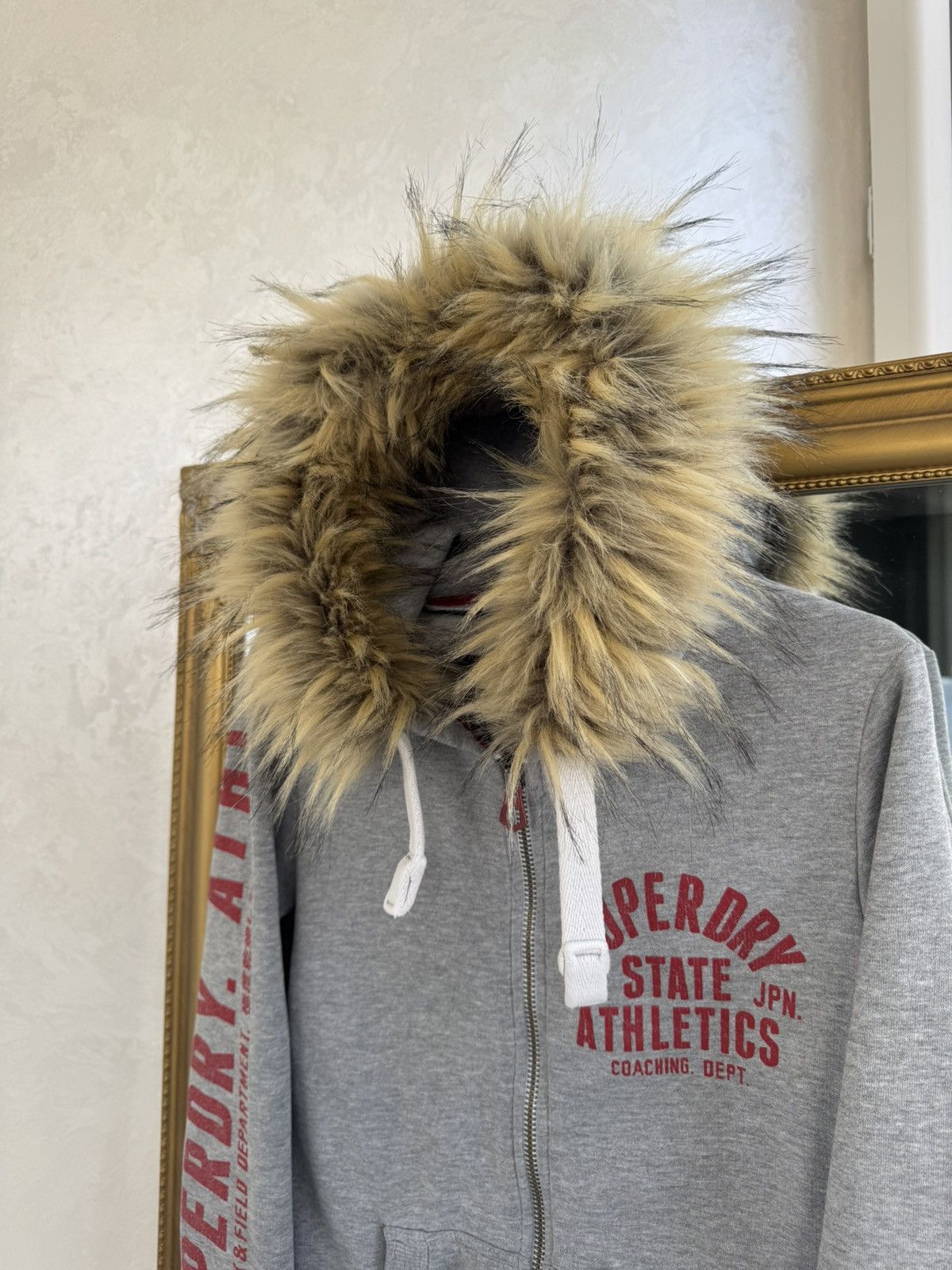 Superdry Vtg Y2K If6was9 LGB Goa Vibe Superdry Japan fur zip Hood Size S / US 4 / IT 40 - 3 Thumbnail