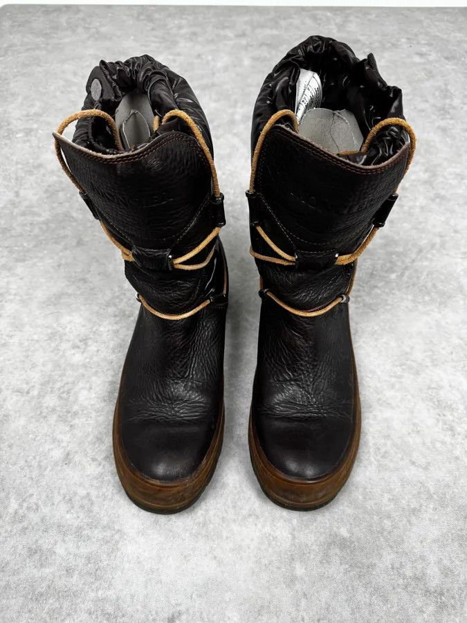 Moncler 2000s Moncler Utility Puffer Brown Leather Boots Size US 8 / EU 41 - 3 Thumbnail
