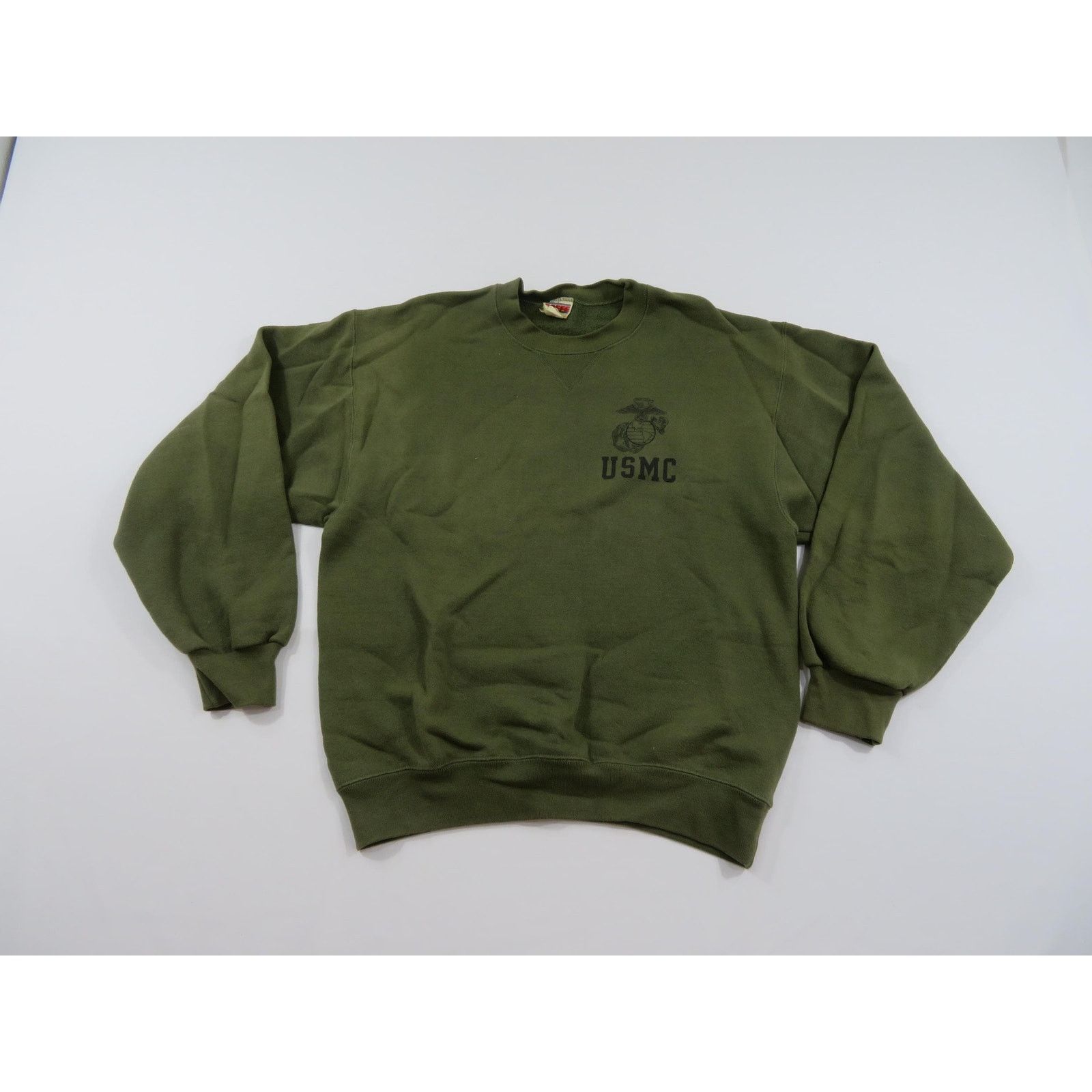 Soffe USMC Marines Sweatshirt, Soffe Made in USA, Green M 1990s Size US M / EU 48-50 / 2 - 1 Thumbnail