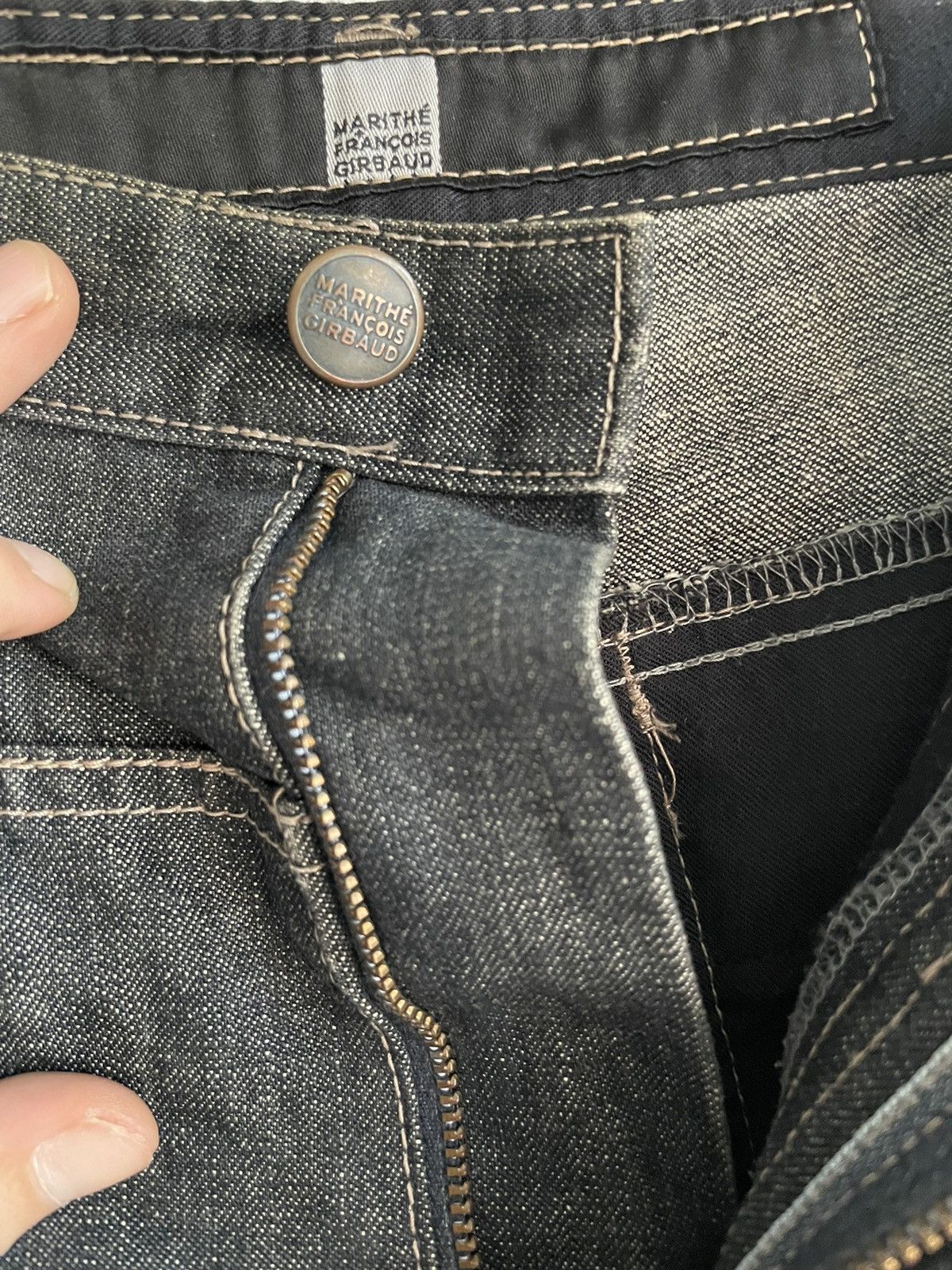 Designer × Marithe + Francois Girbaud Iconic 🔥 Marithe Francois Girbaud Side Tape Denim Pants Size US 30 / EU 46 - 21 Thumbnail
