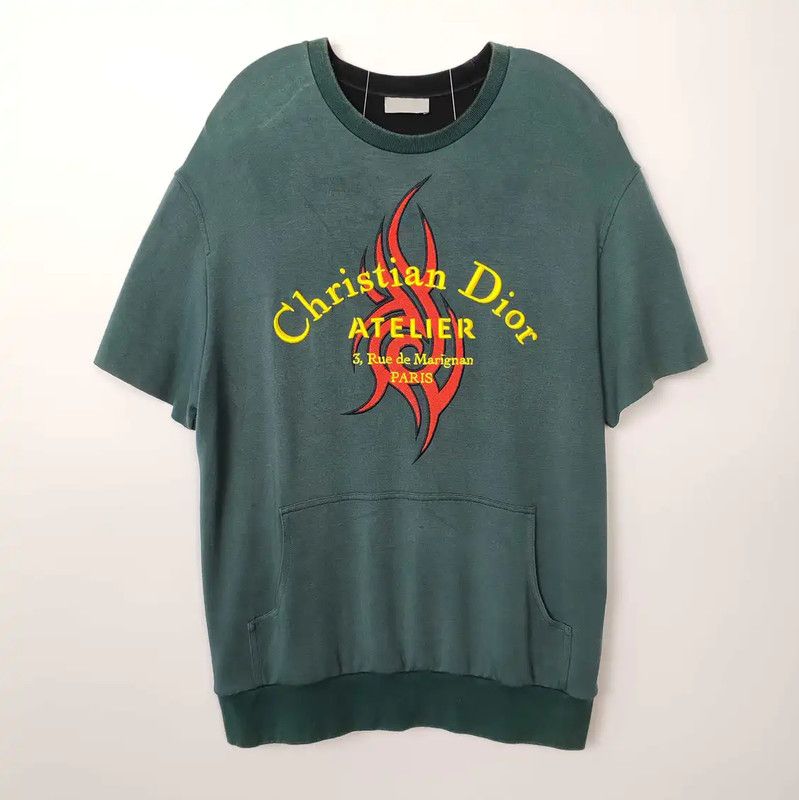 Dior Dior Green Cotton Men's T-Shirt 0089 Size US L / EU 52-54 / 3 - 1 Thumbnail