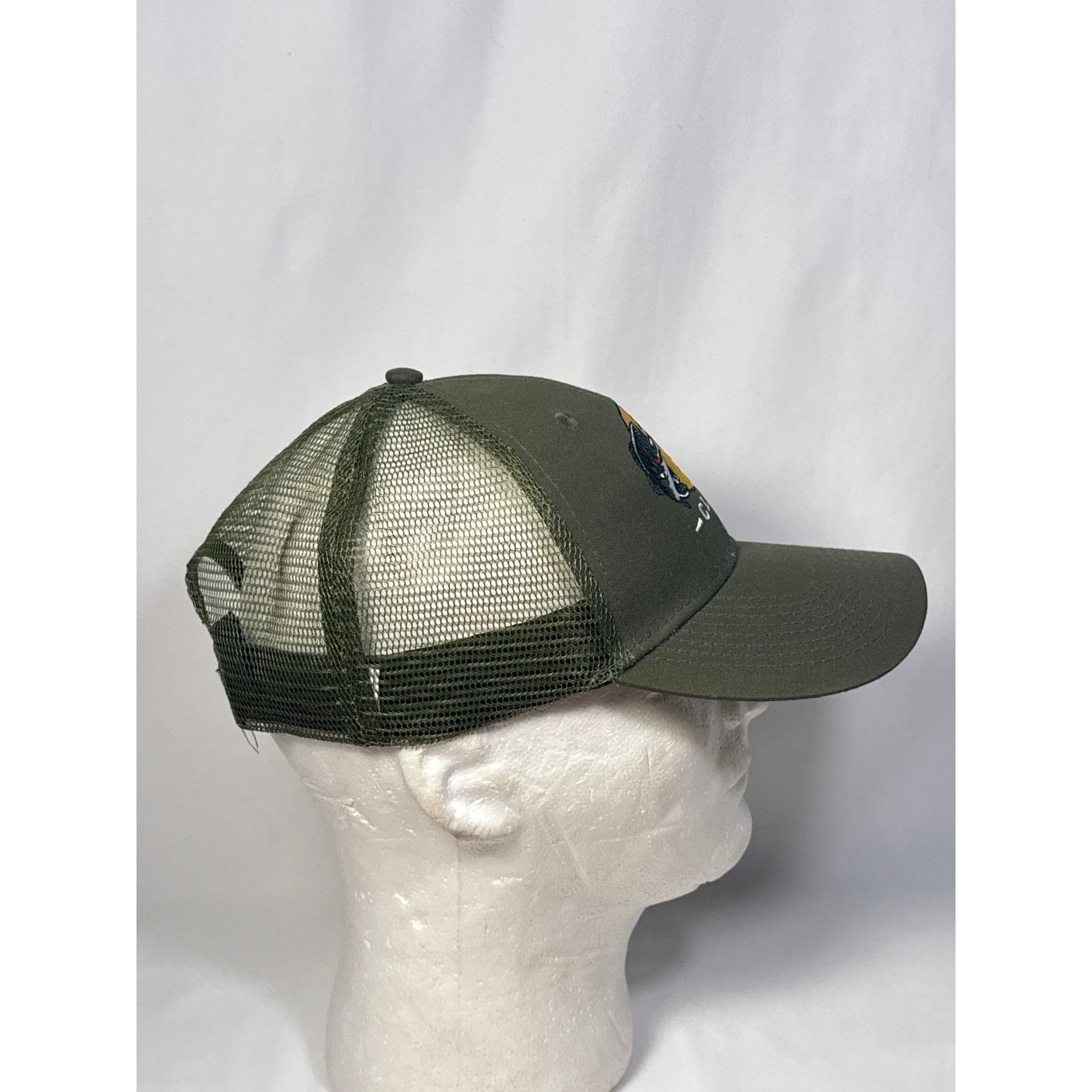 Bass Pro Shops Bass Pro Shops Trucker Hat Olive Green Mesh Snapback Cap Size ONE SIZE - 5 Thumbnail