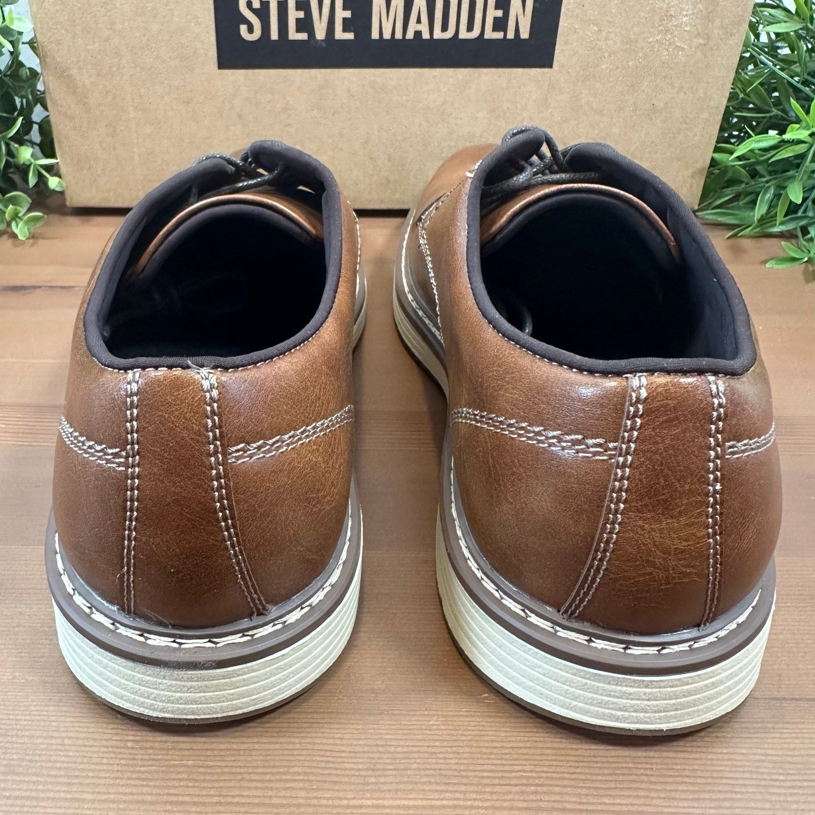 Steve Madden Steve Madden Men's P-Jansen Cognac Oxfords Shoes Size 9 Size US 9 / EU 42 - 5 Thumbnail