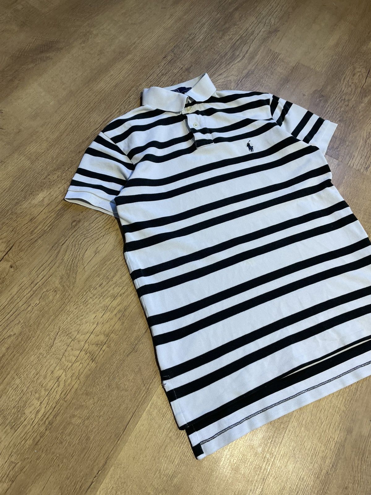 Polo Ralph Lauren Vintage Rare Striped Polo by Polo Ralph Lauren Luxury Style Size US M / EU 48-50 / 2 - 2 Thumbnail