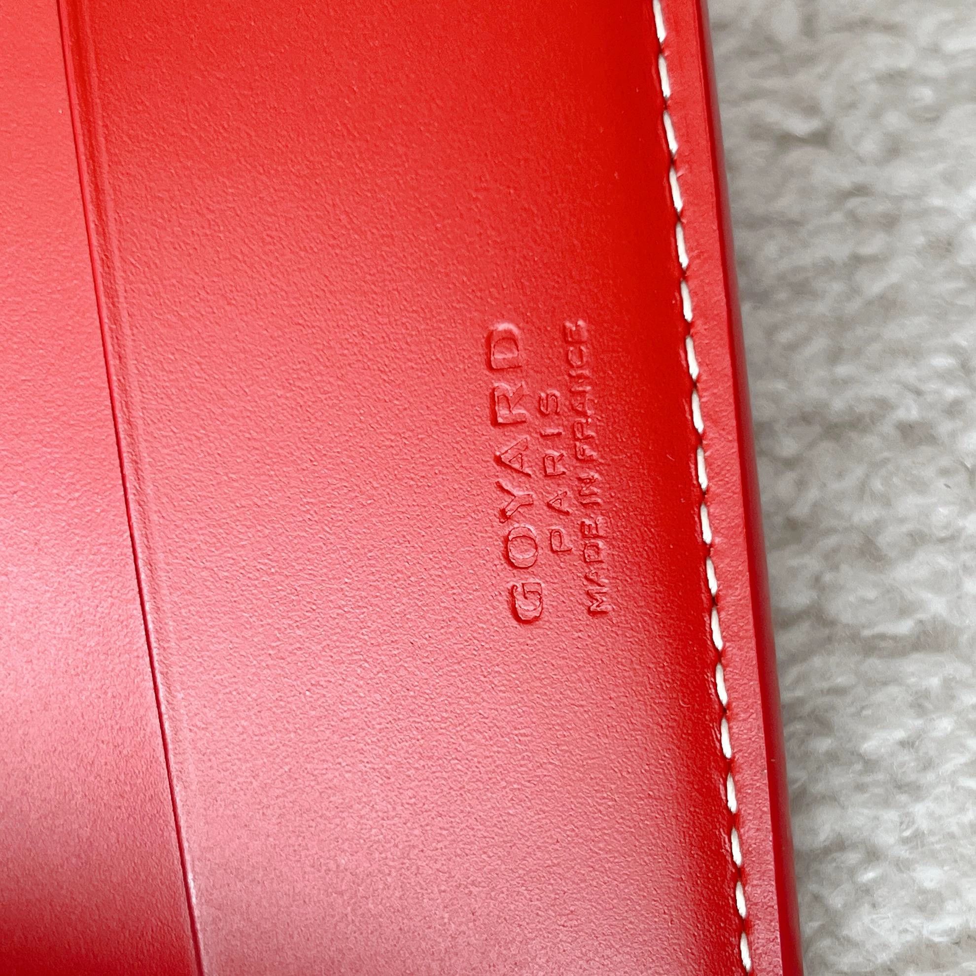 Goyard Goyard Red Monogram Passport Holder 15.5x10.5x1.5 4044 Size ONE SIZE - 9 Thumbnail
