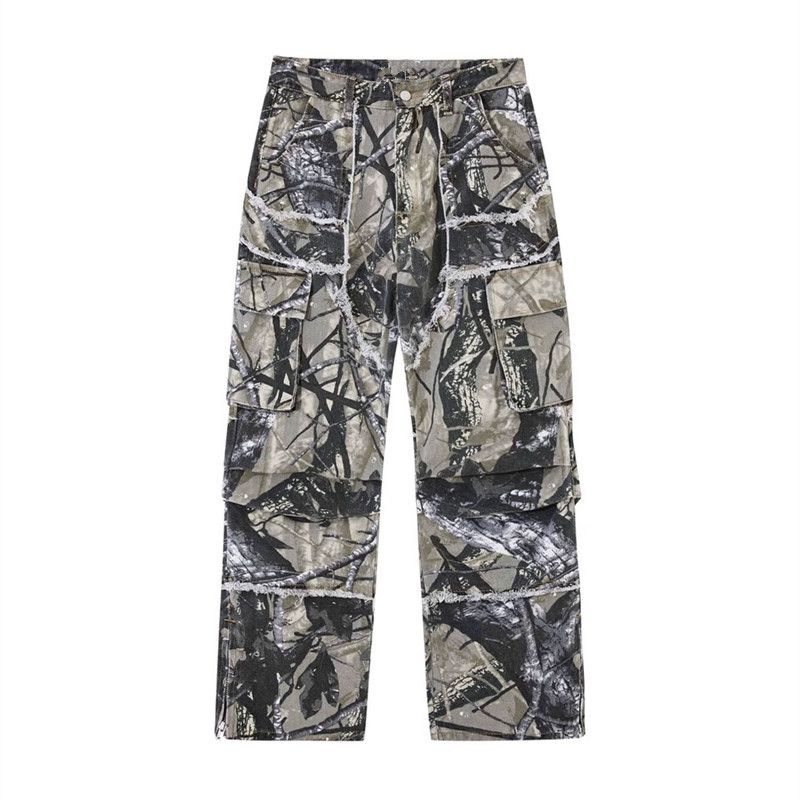 Japanese Brand × Jean Camouflage Fashion Baggy Flare Cargo Pants Size US 34 / EU 50 - 4 Thumbnail