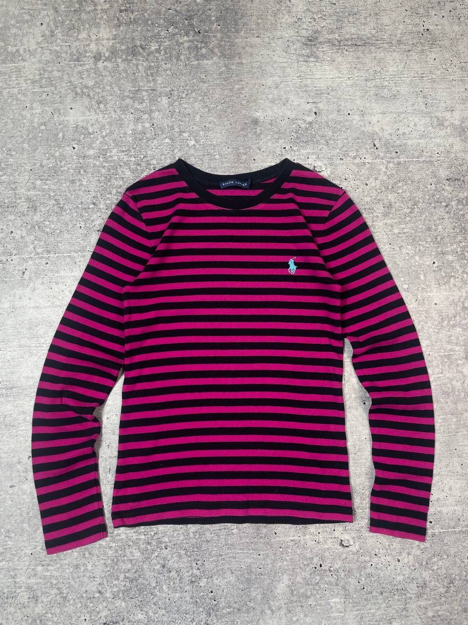 Polo Ralph Lauren Vintage Ralph Lauren Stripped Long Sleeve Emo Shirt Y2K Size M / US 6-8 / IT 42-44 - 1 Thumbnail