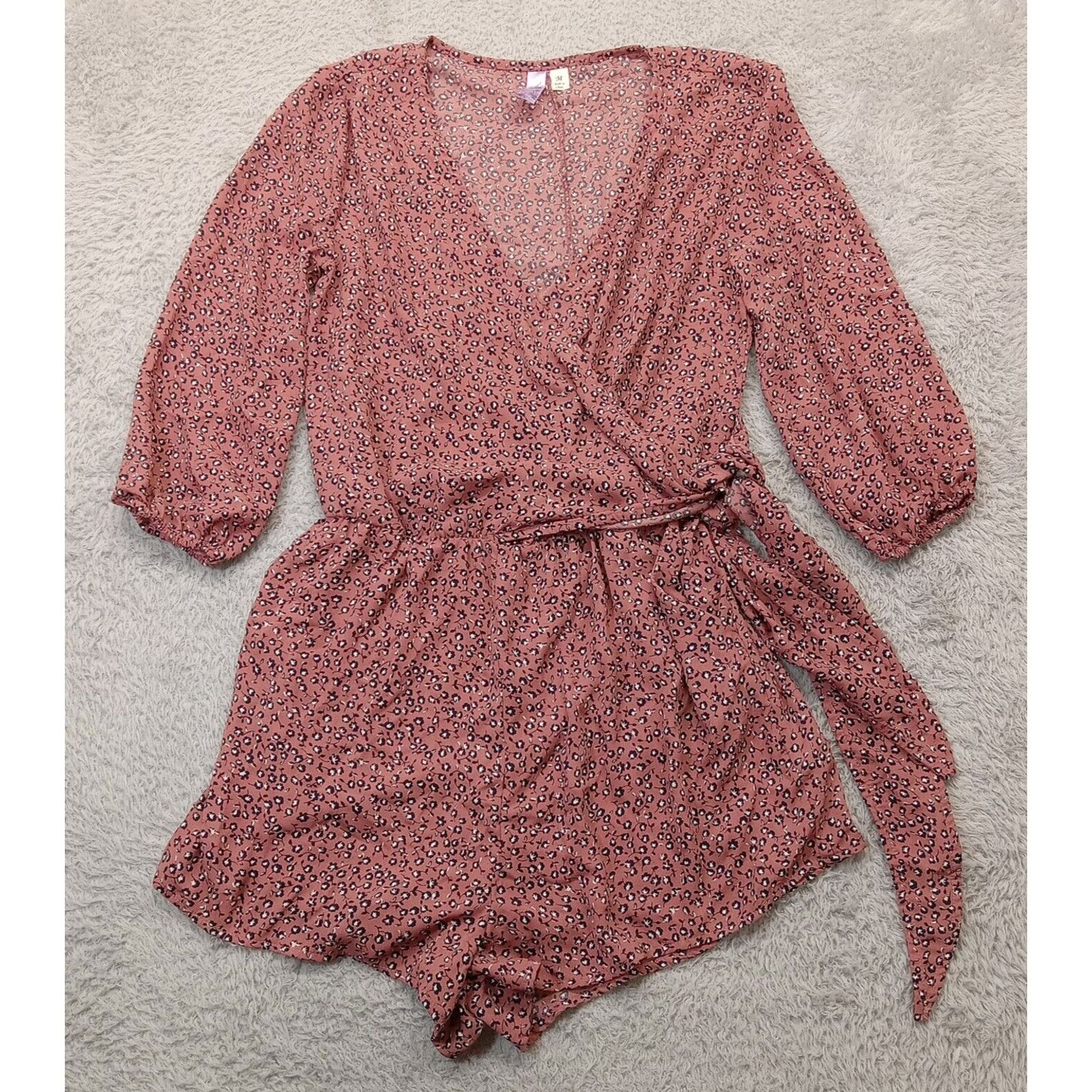 & Other Stories Alya Wrap Front Romper M Women's Long Sleeve Lined Floral Size M / US 6-8 / IT 42-44 - 1 Thumbnail