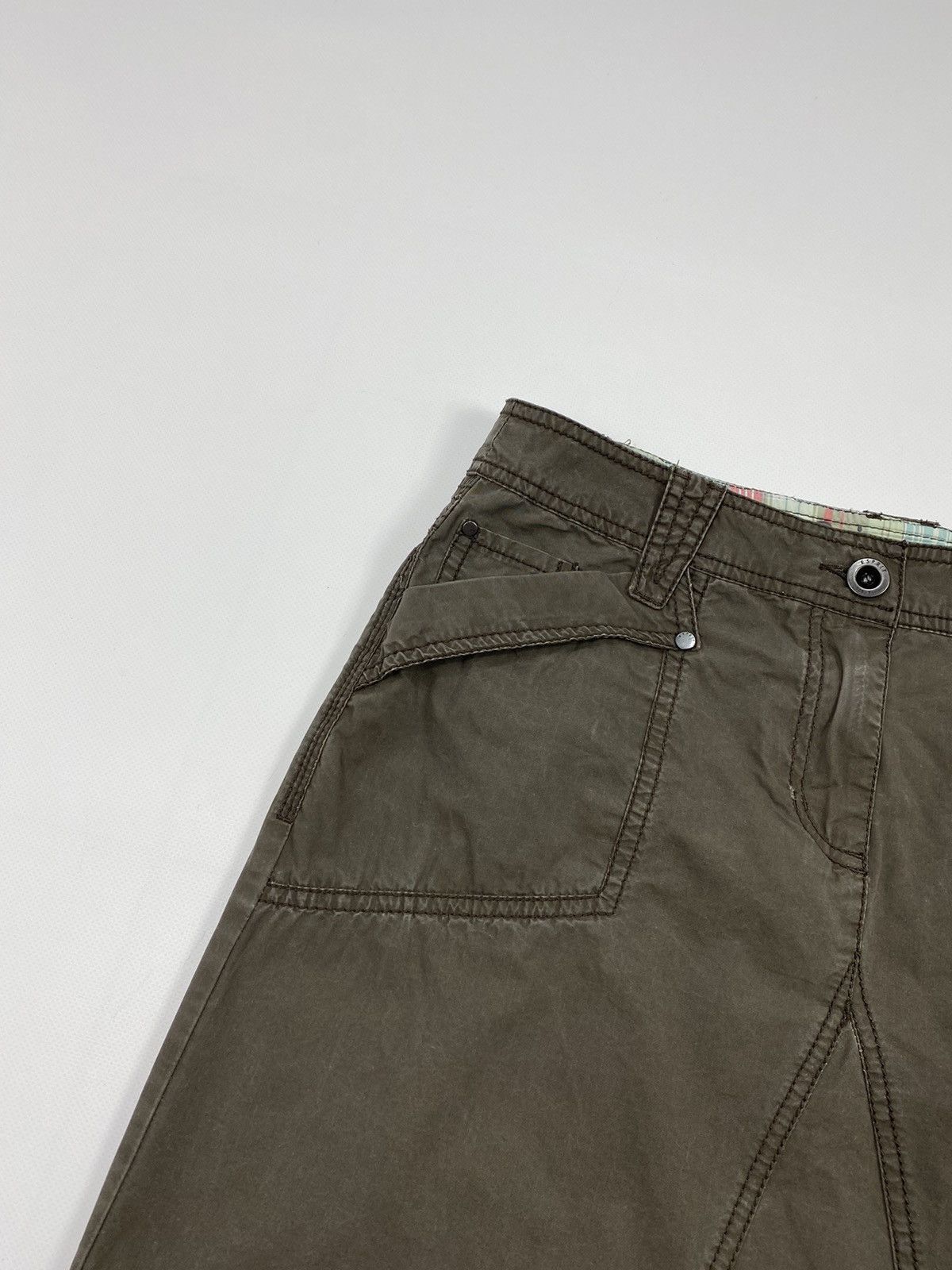 Vintage 🔥LASTDROP🔥Y2K GorpCore Washed Brown A-Line Lightweight Skirt Size 29" - 6 Thumbnail