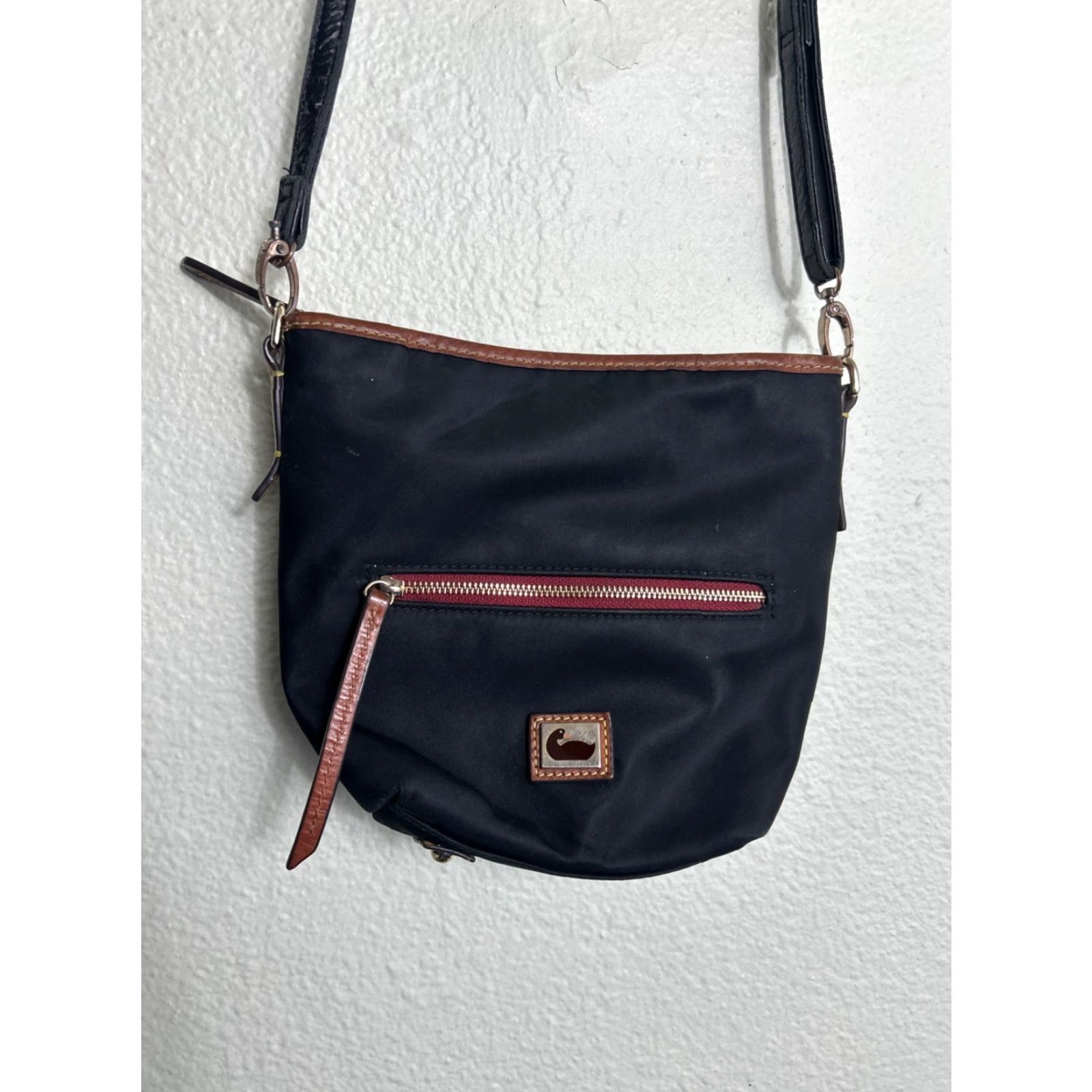 Dooney & Bourke Dooney & Bourke Shoulder Bag Small Black Polyester Leather Trim Womens Size ONE SIZE - 2 Thumbnail