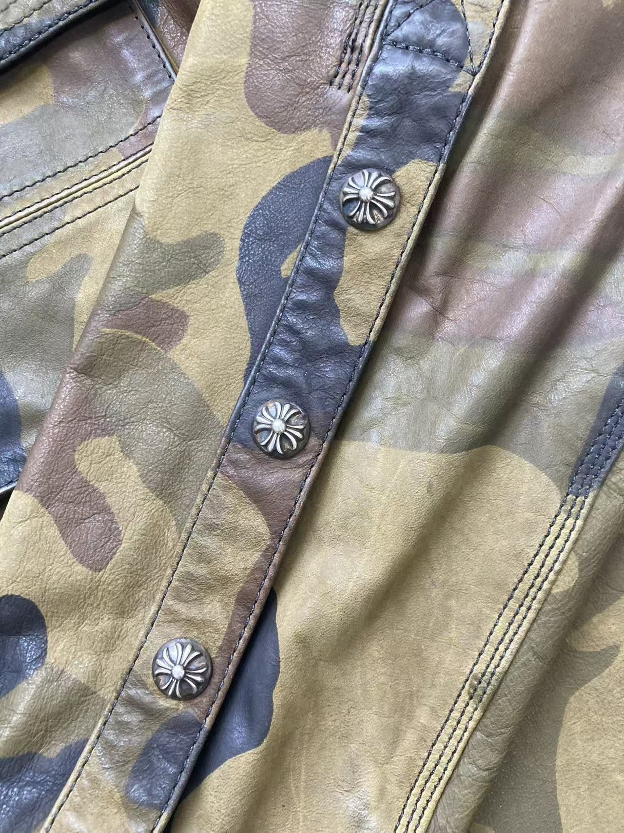 Chrome Hearts Chrome Hearts Fleur De Lis Leather Patch Camo Shirt Jacket Size M / US 6-8 / IT 42-44 - 10 Thumbnail