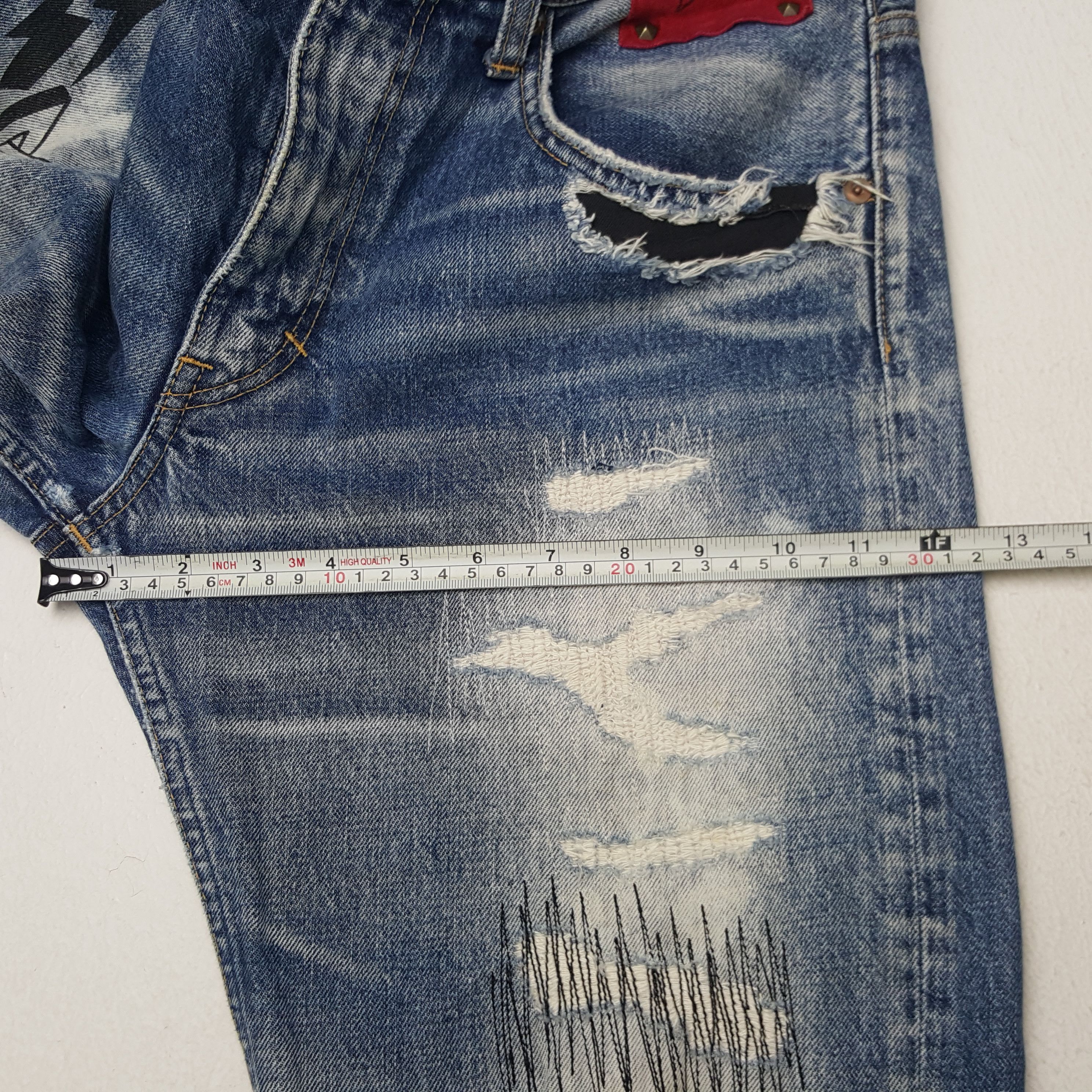 If Six Was Nine × Japanese Brand × Vintage Vintage RNA Sweats Bloods Distressed Style Denim Jeans Size US 33 - 12 Thumbnail
