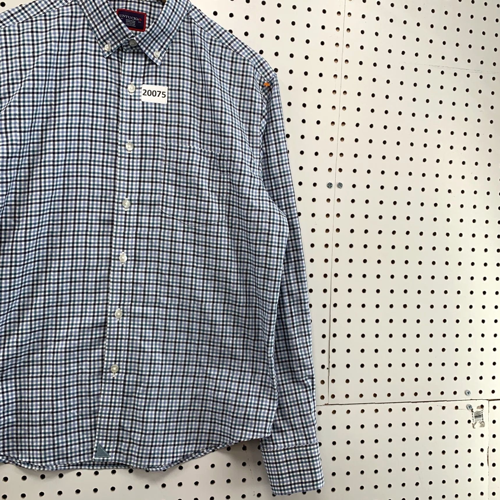 UNTUCKit UNTUCKit Button Down Shirt Mens M Blue White Check Wrinkle Free 21.5x29 Size US M / EU 48-50 / 2 - 4 Thumbnail