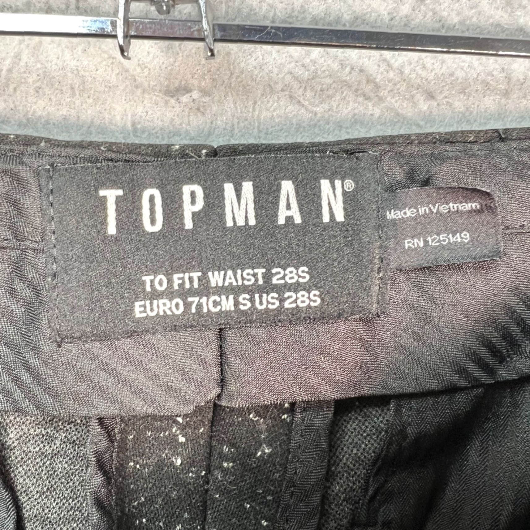 Topman Topman Mens Slim Fit Trousers 28S Black Speckled Flat Front Dress Pants Shoes Optional? Size US 28 / EU 44 - 3 Thumbnail