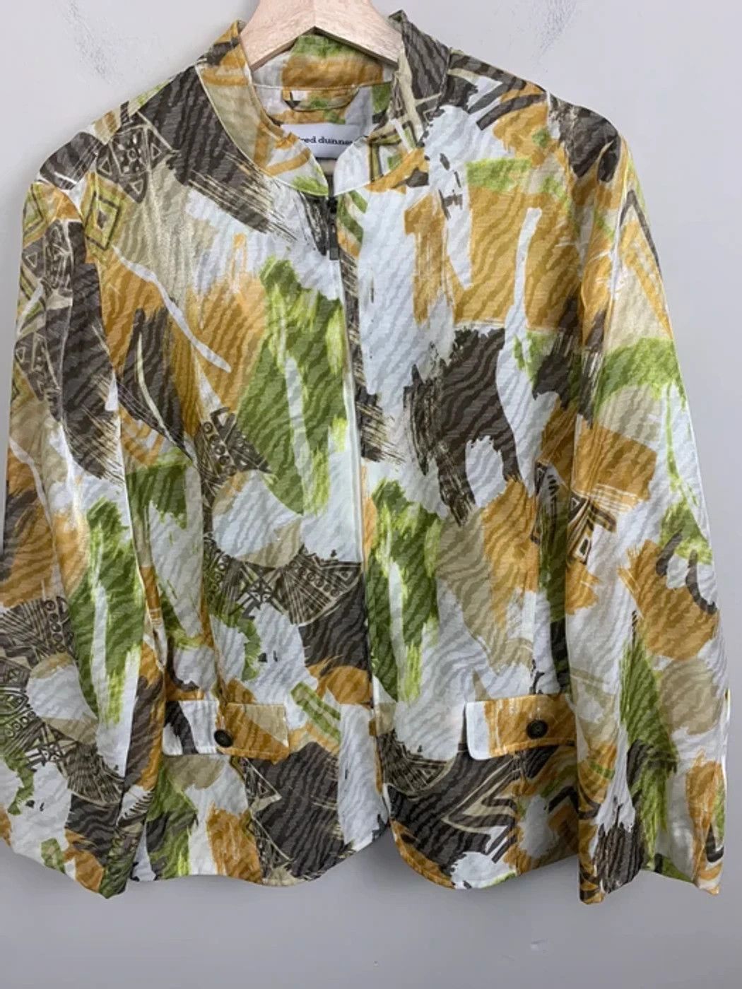 Vintage Vintage Brushstroke Floral Satin Cardigan Size US L / EU 52-54 / 3 - 1 Thumbnail