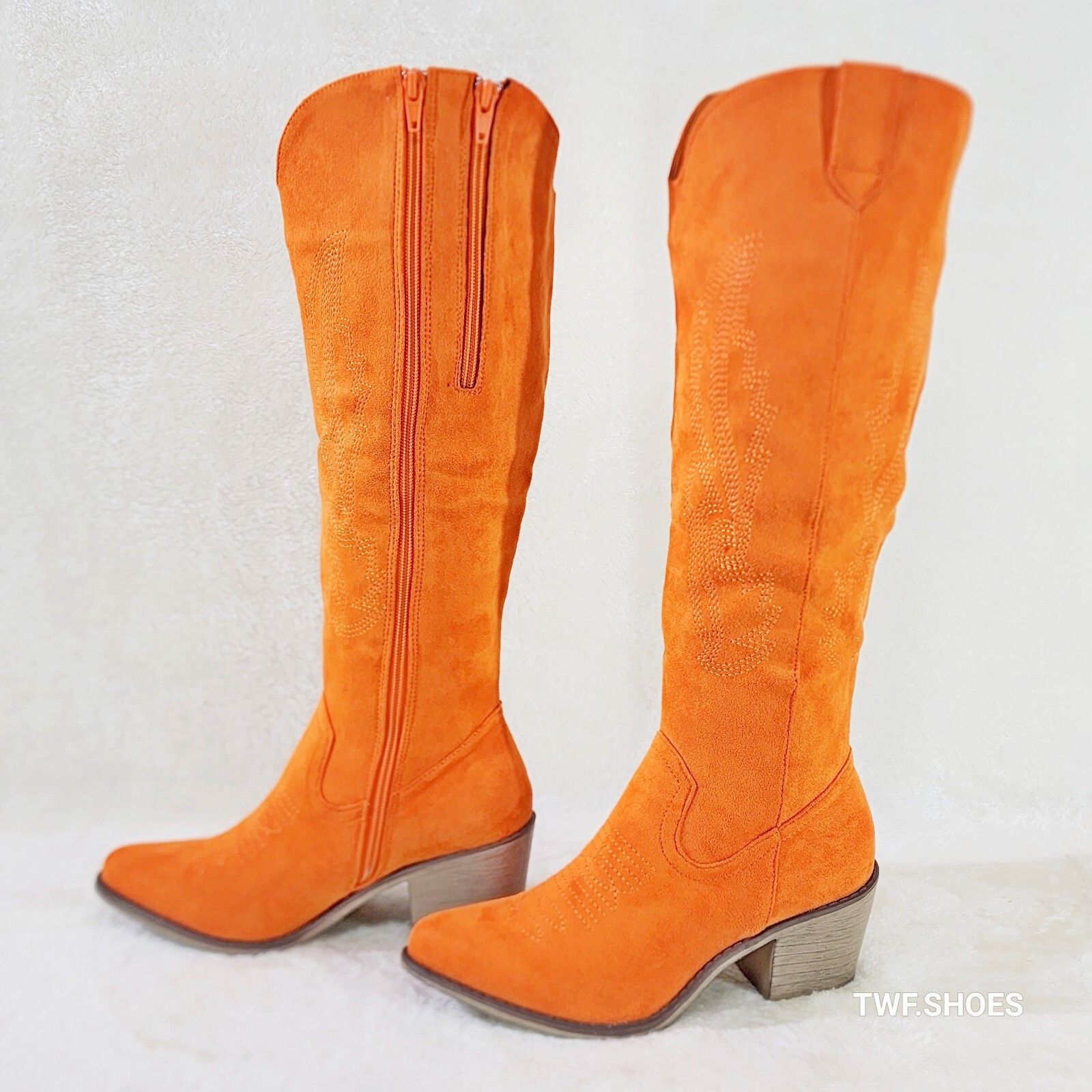Other Wild Ones Country Western Cowboy Cowgirl Boots Tuck Zipper O Size US 10 / IT 40 - 6 Thumbnail