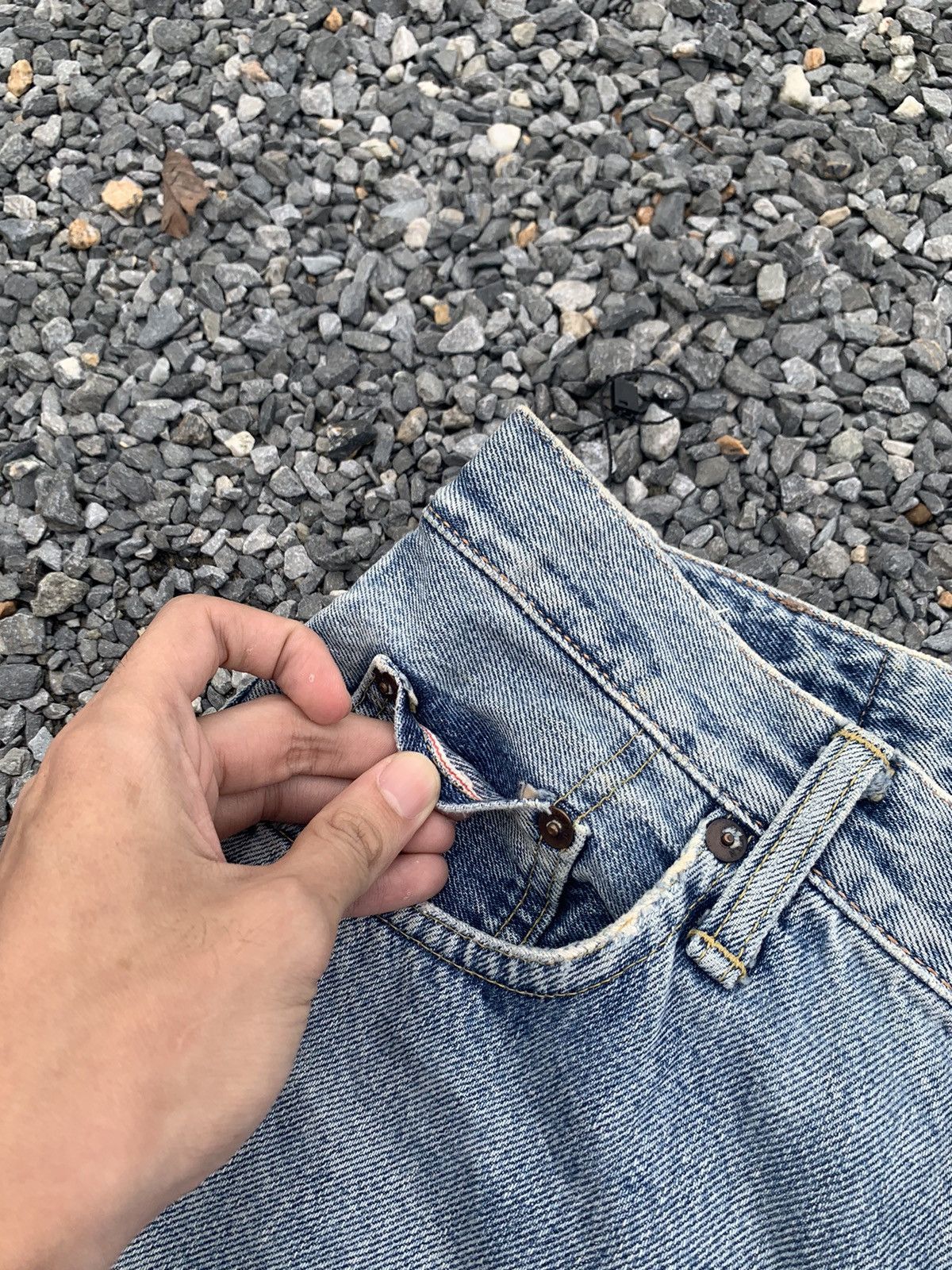 Kapital VINTAGE EDWIN 505XX SELVEDGE FADED JAPANESE DISTRESSED DENIM Size US 30 / EU 46 - 11 Thumbnail