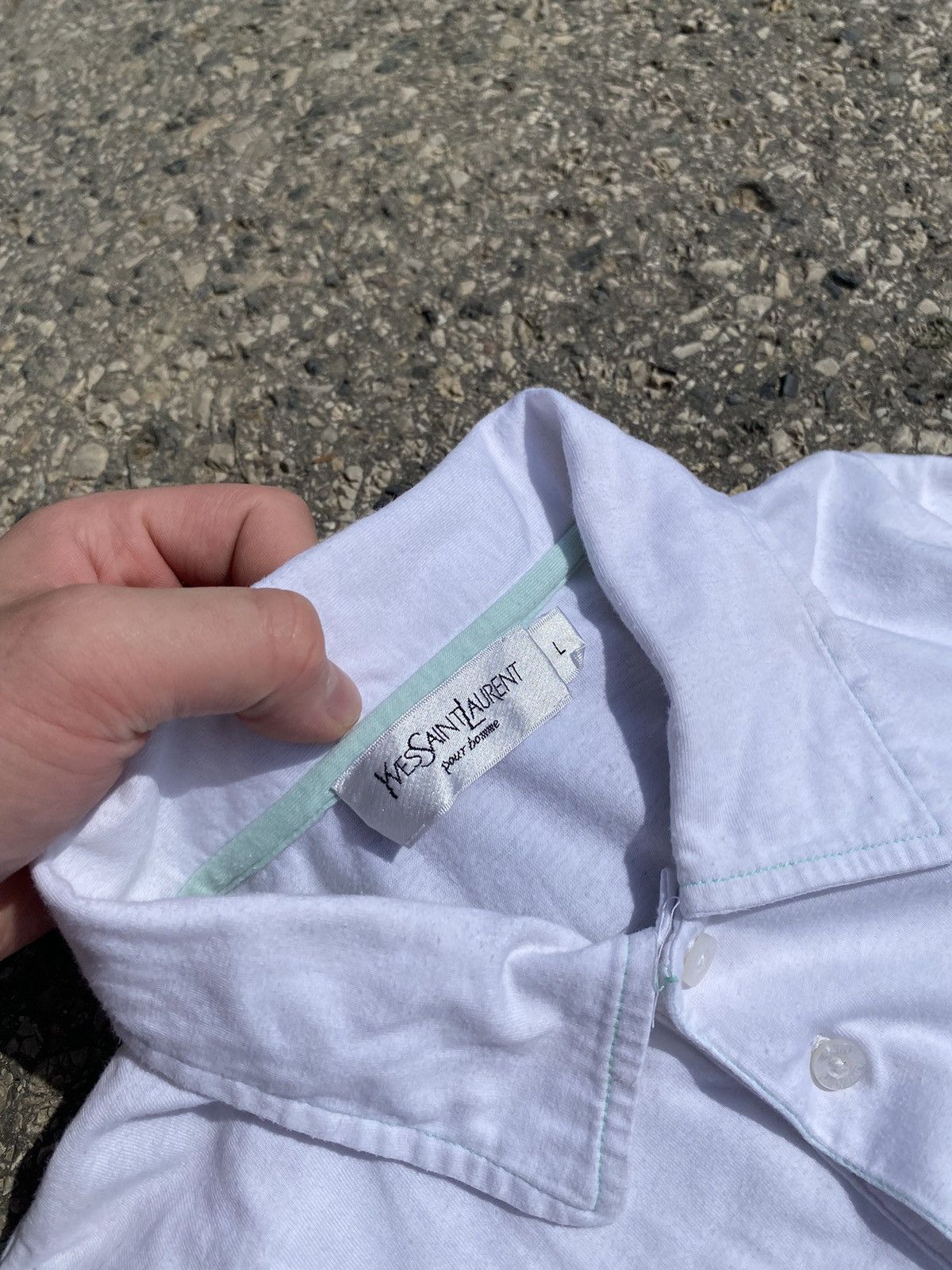 Yves Saint Laurent ysl polos shirt Size US L / EU 52-54 / 3 - 3 Thumbnail