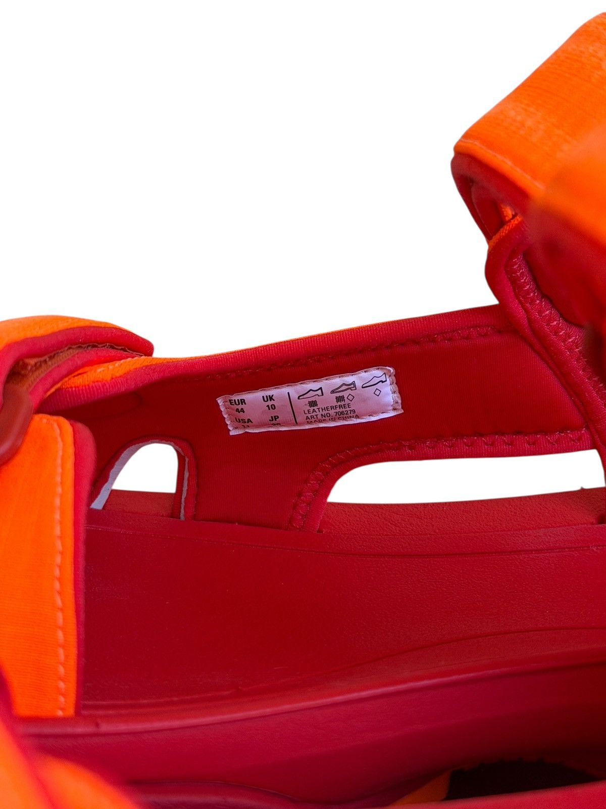 Balenciaga Tourist Orange Red Strapped Sandals Size US 11 / EU 44 - 6 Thumbnail