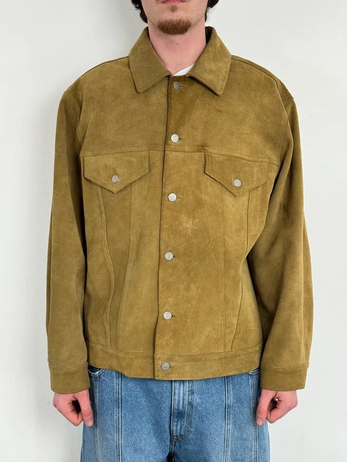 Maison Margiela SS2020 Maison Margiela Beige Suede Trucker Jacket Size US L / EU 52-54 / 3 - 2 Thumbnail