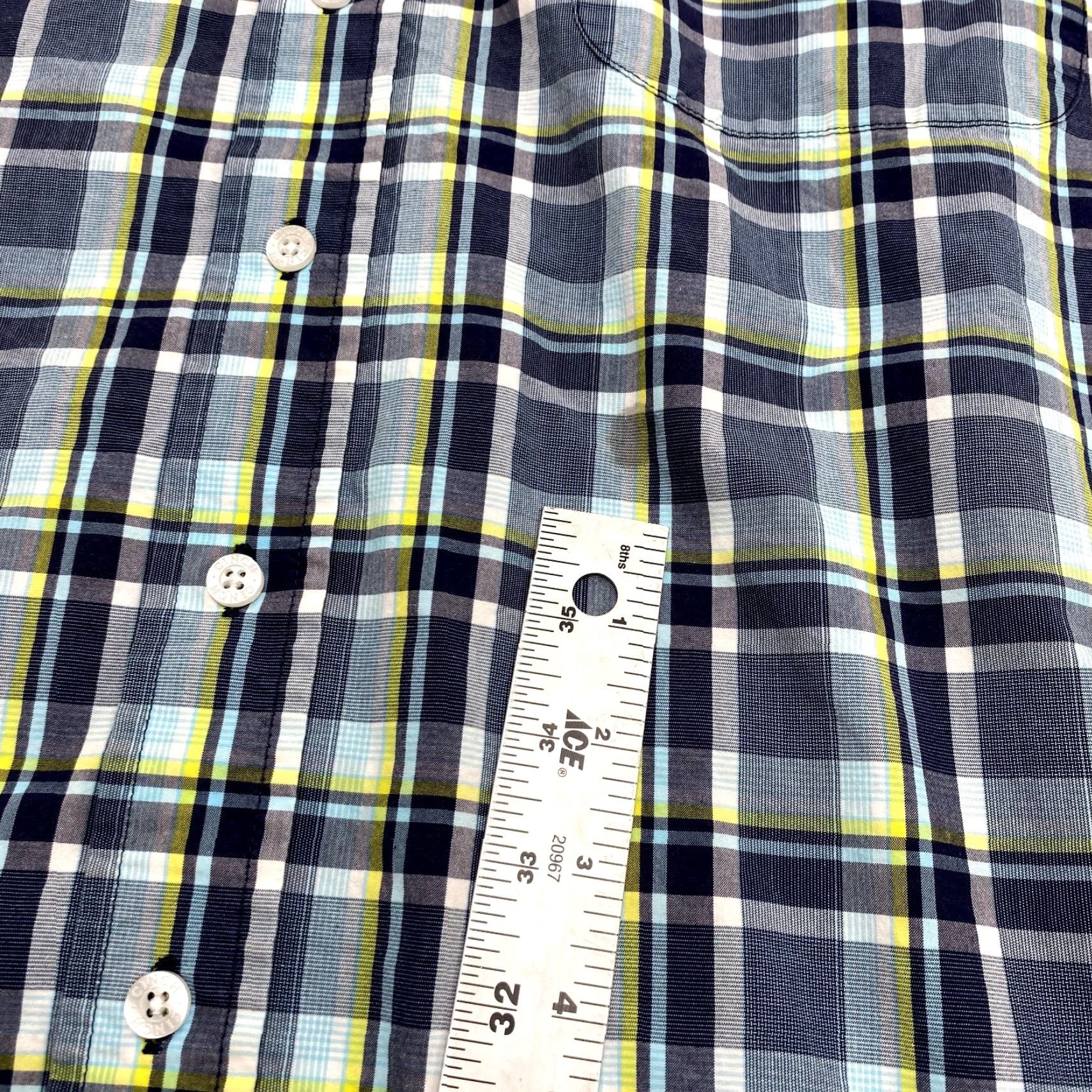 Vintage Cinch Shirt Mens Adult Medium Blue Yellow Button Up Cowboy Western Plaid Cotton Long Sleeve Collared Pocket Button-Down Size US M / EU 48-50 / 2 - 5 Thumbnail