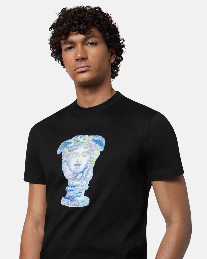 Versace o1s22i1n0125 Crewneck T-Shirt in Black Size US L / EU 52-54 / 3 - 3 Thumbnail
