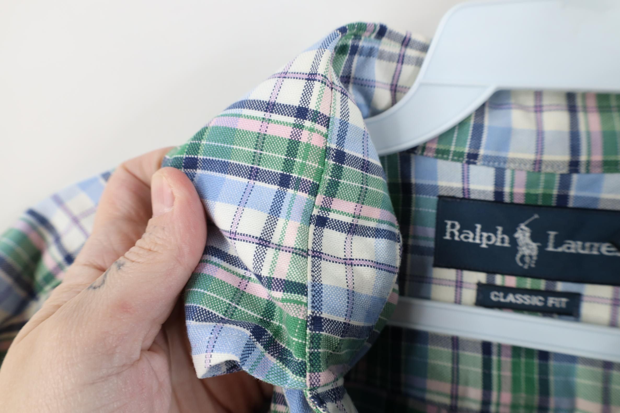 Polo Ralph Lauren Vintage 90s Ralph Lauren Oxford Button Down Shirt Plaid Size US S / EU 44-46 / 1 - 5 Thumbnail