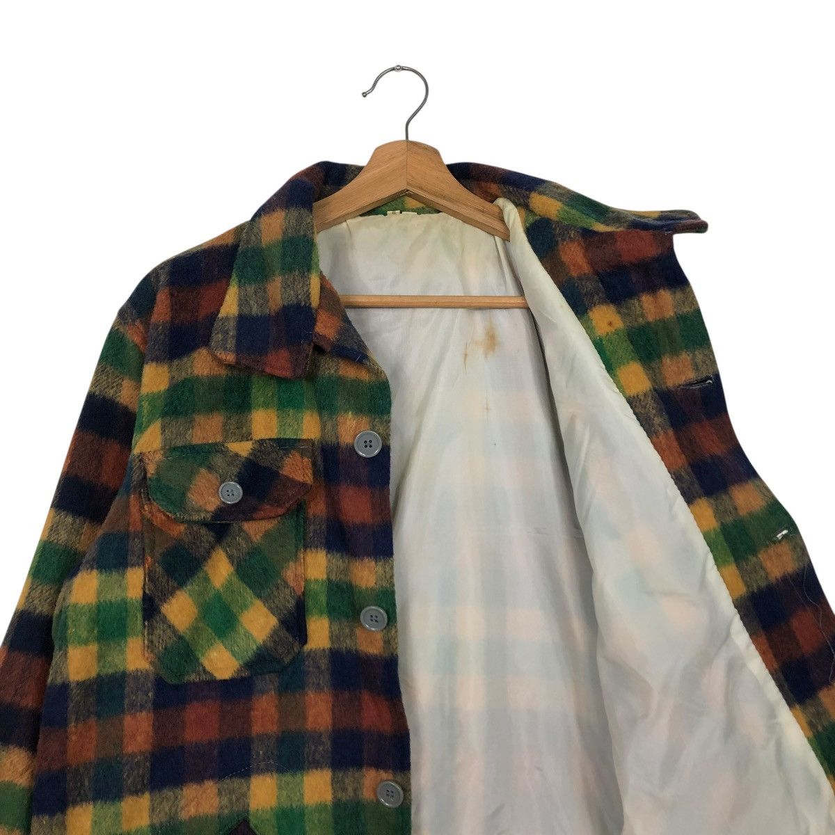 Japanese Brand 🔥VINTAGE WOOL CHORE JACKET TARTAN UNBRANDED ISSEY MIYAKE Size US M / EU 48-50 / 2 - 14 Thumbnail