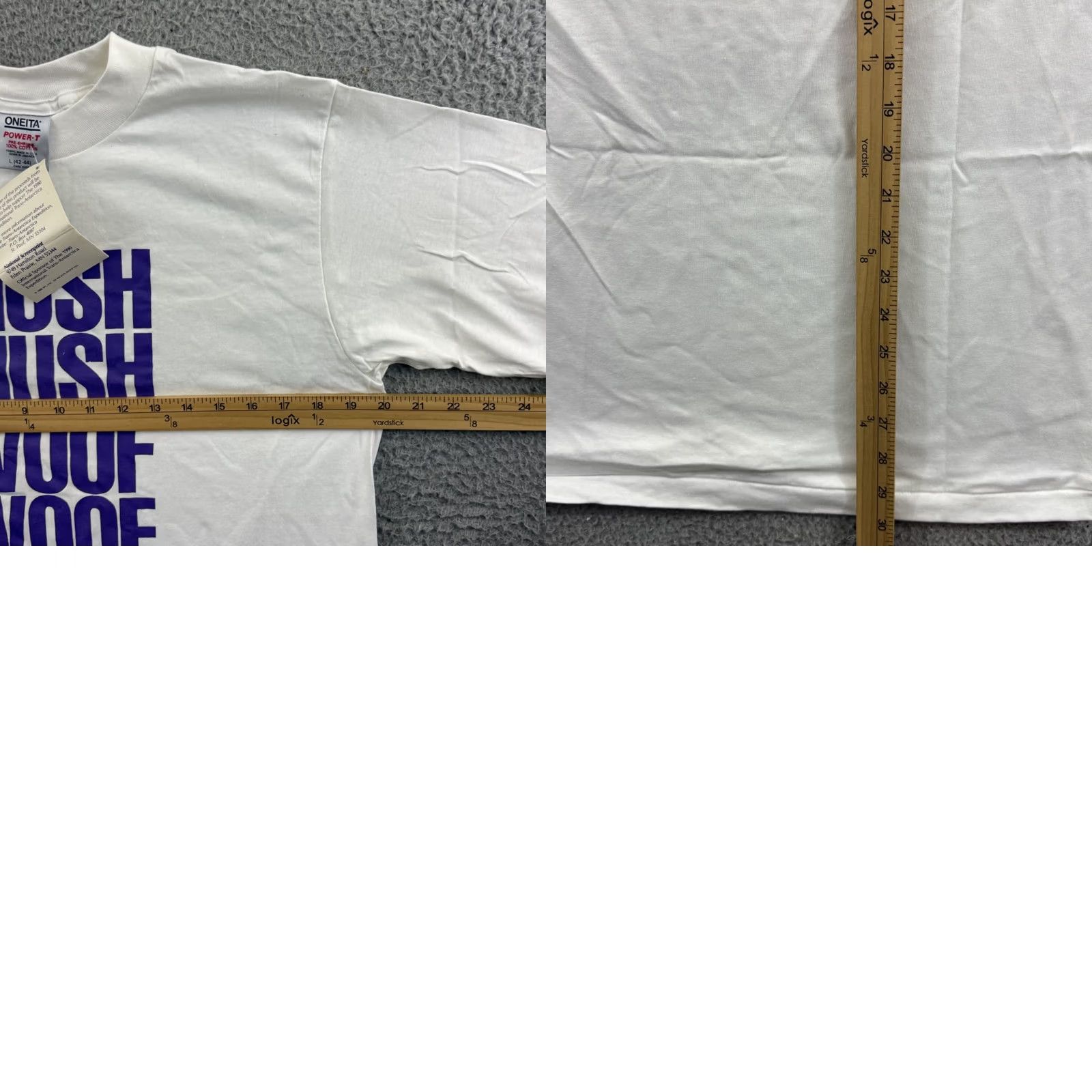Vintage VINTAGE Oneita Shirt Mens Large White 90s NWT Trans Antarctica Expedition Logo Graphic Print Adventure Time Animals Outdoor Mens Size US L / EU 52-54 / 3 - 8 Thumbnail